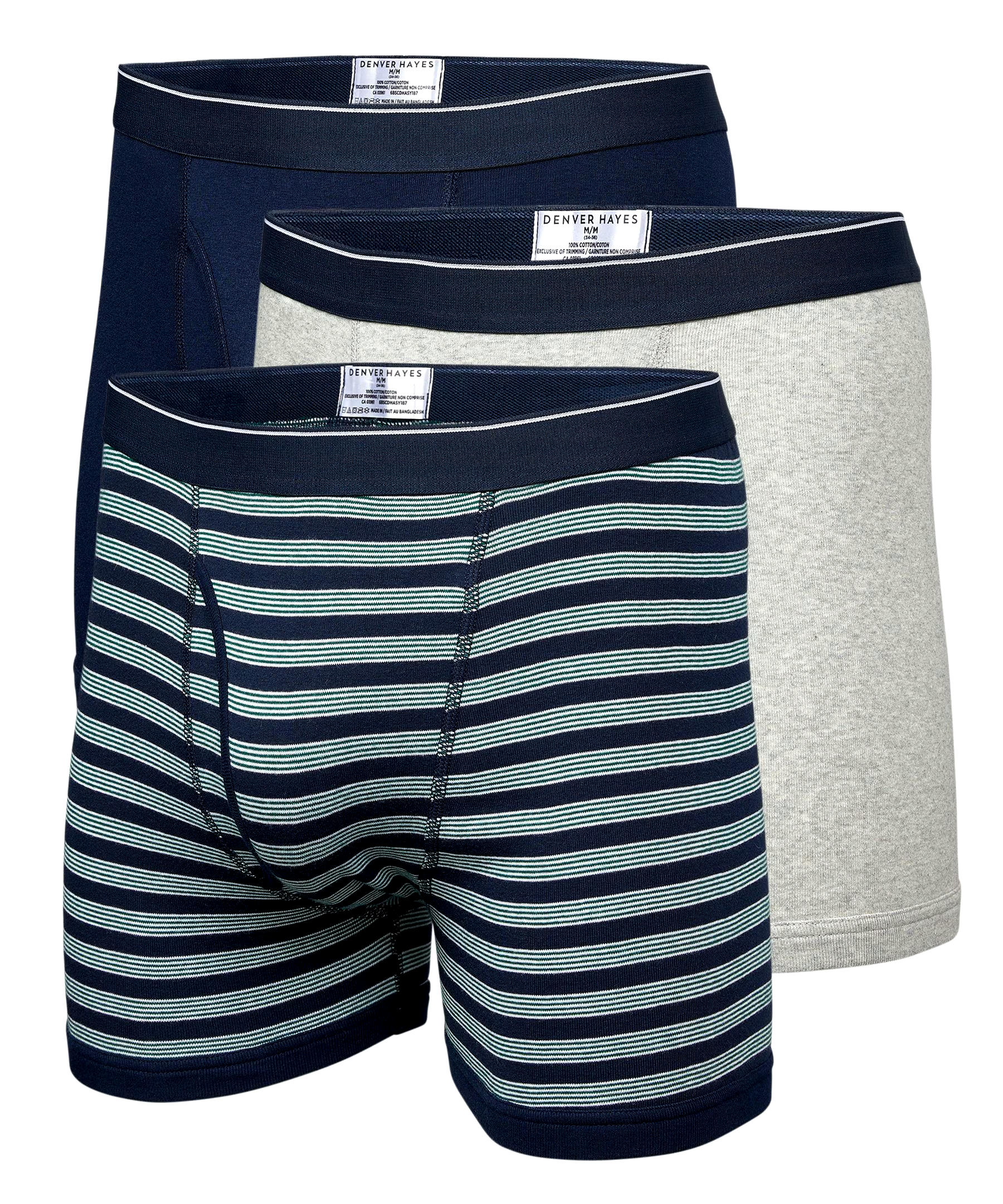 Denver Hayes Men's 3 Pack Status Boxer Briefs Underwear