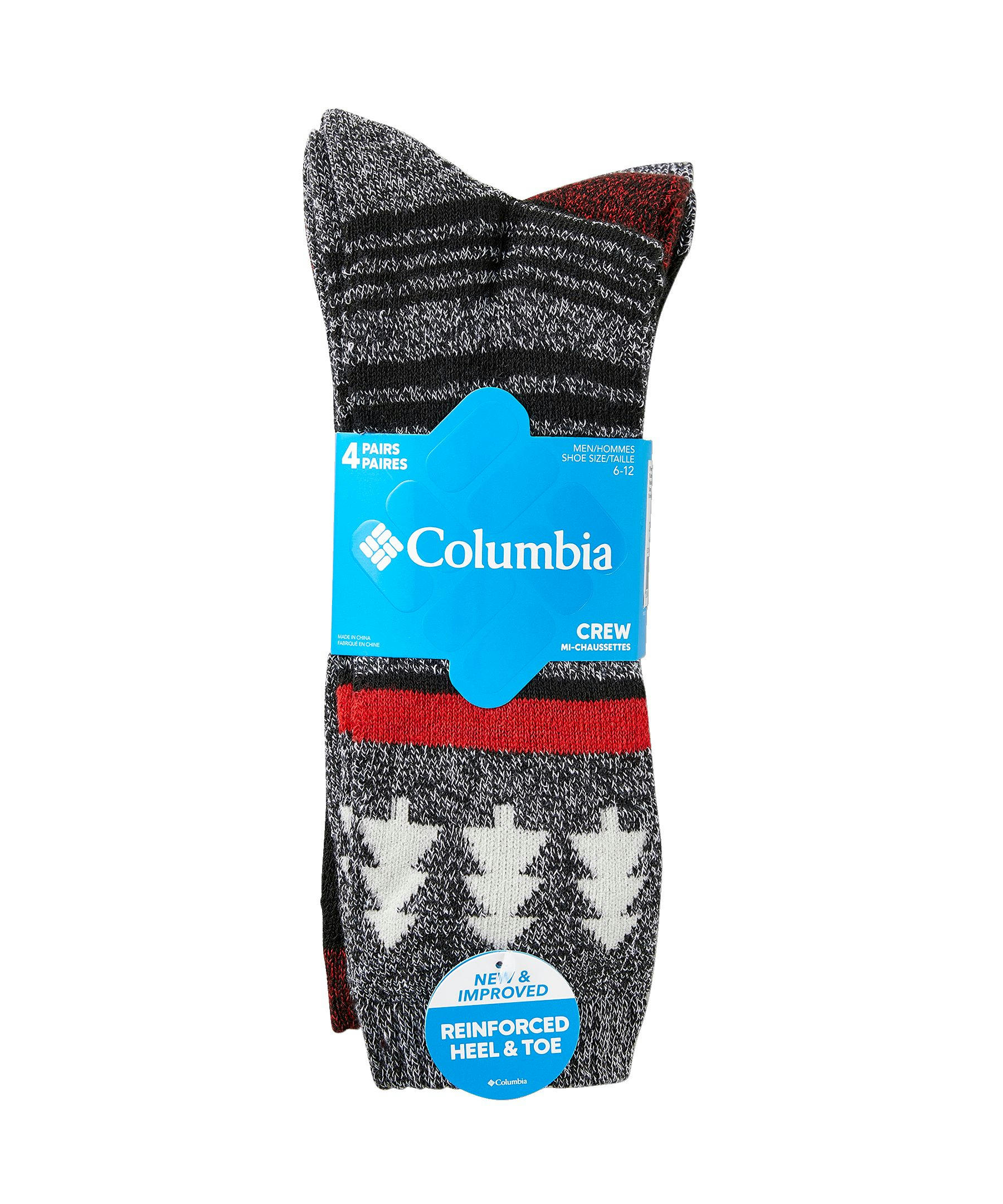 Columbia Men's 4-Pack Moisture Control Boot Socks