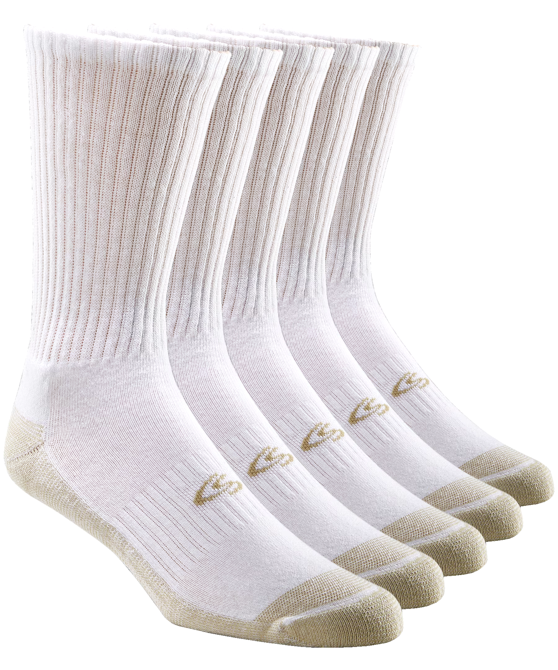 Copper Sole Men's 4+1 Bonus Pack Moisture Guard Crew Sport Socks