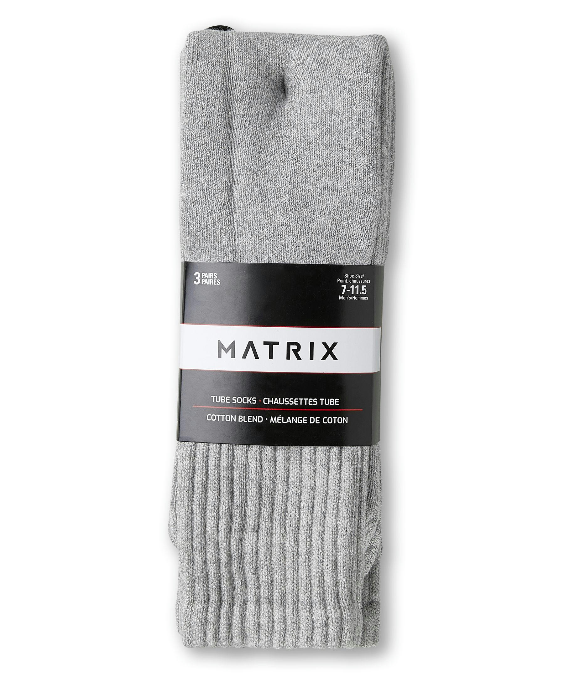 Matrix Men's 3 Pack Sport Tube Sport Socks