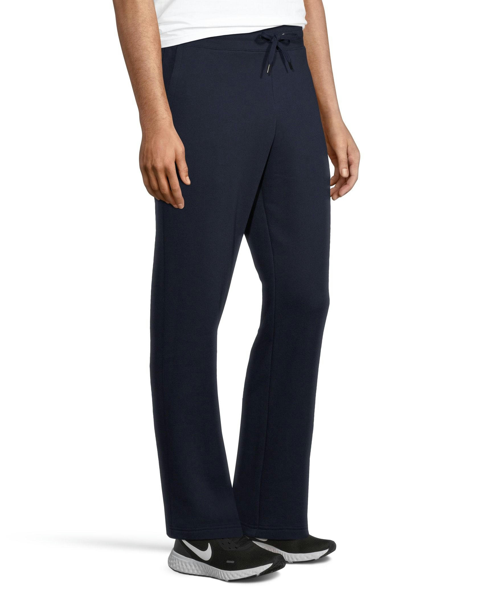 Denver Hayes Men's Non-Cuffed Hem Soft Fleece Sweatpants