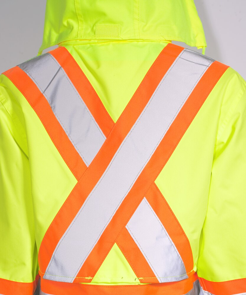 Pioneer Women's Hi-Vis Waterproof Traffic Control Yellow Jacket
