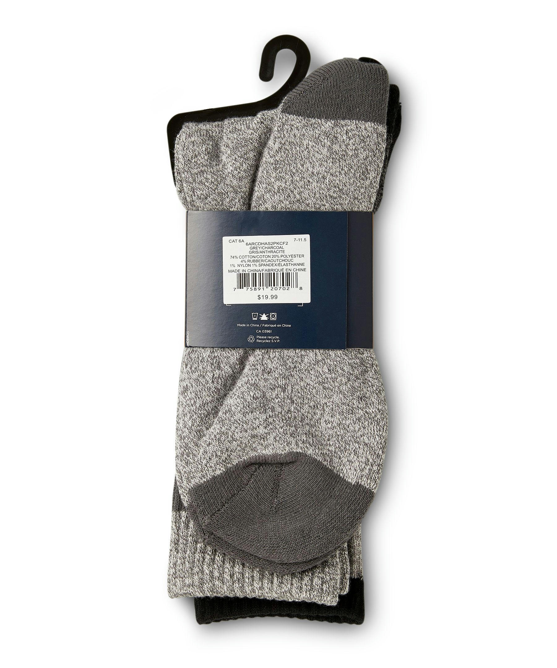 Denver Hayes Men's 2 Pack Casual Crew Socks