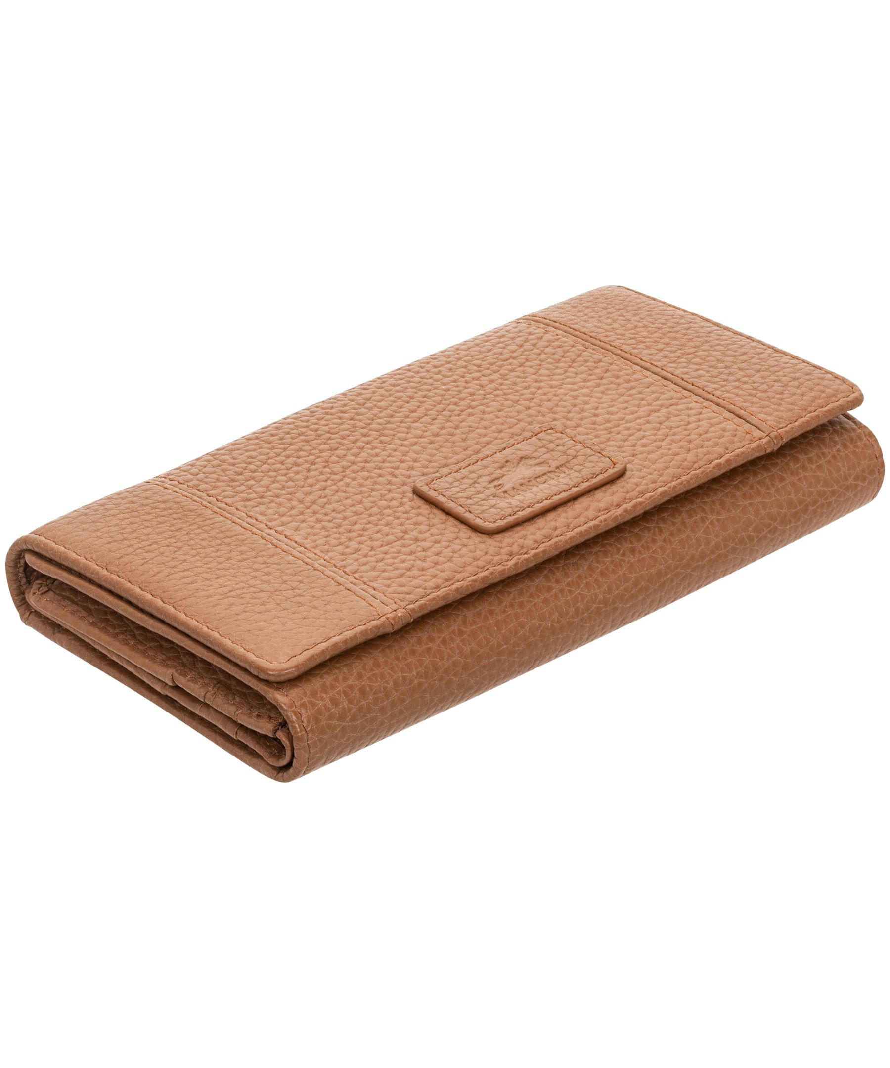 Mancini Leather Goods Women's Pebelled RFID Secure Trifold Wing Wallet