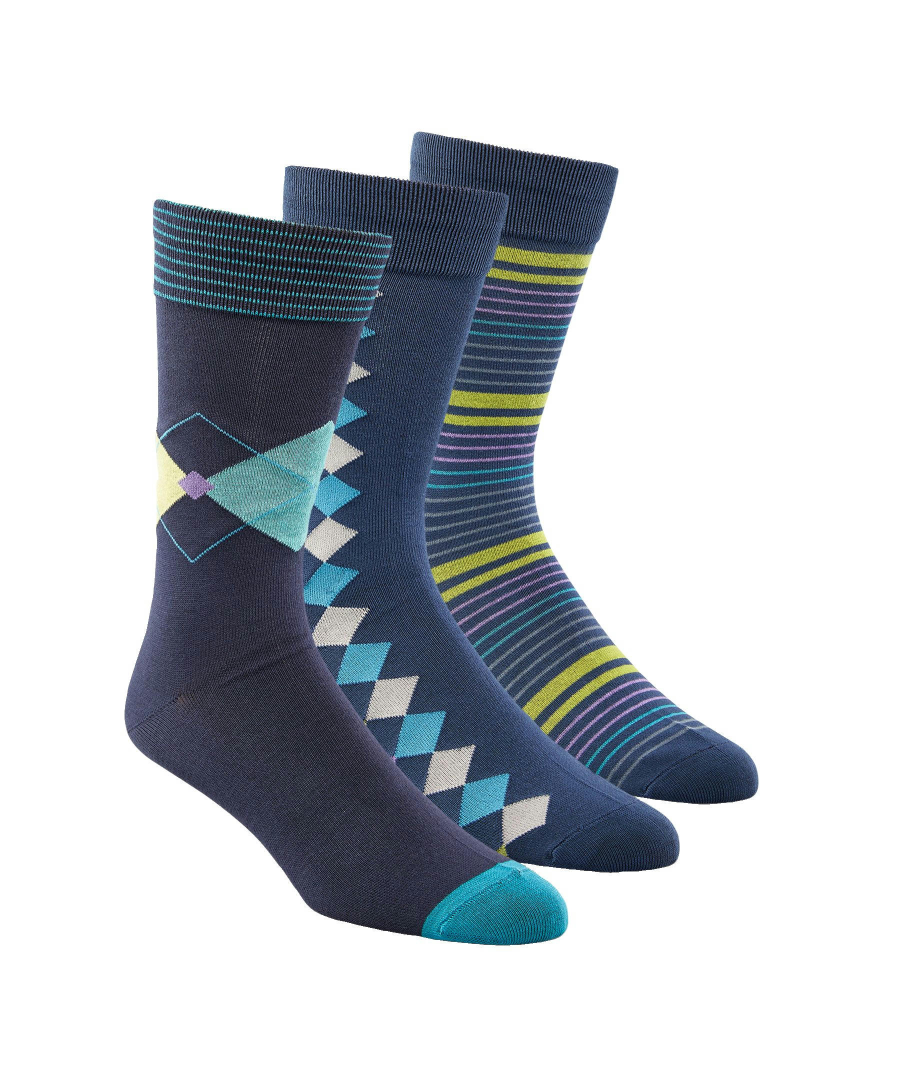 Denver Hayes Men's 3 Pack Bogo Casual Crew Socks