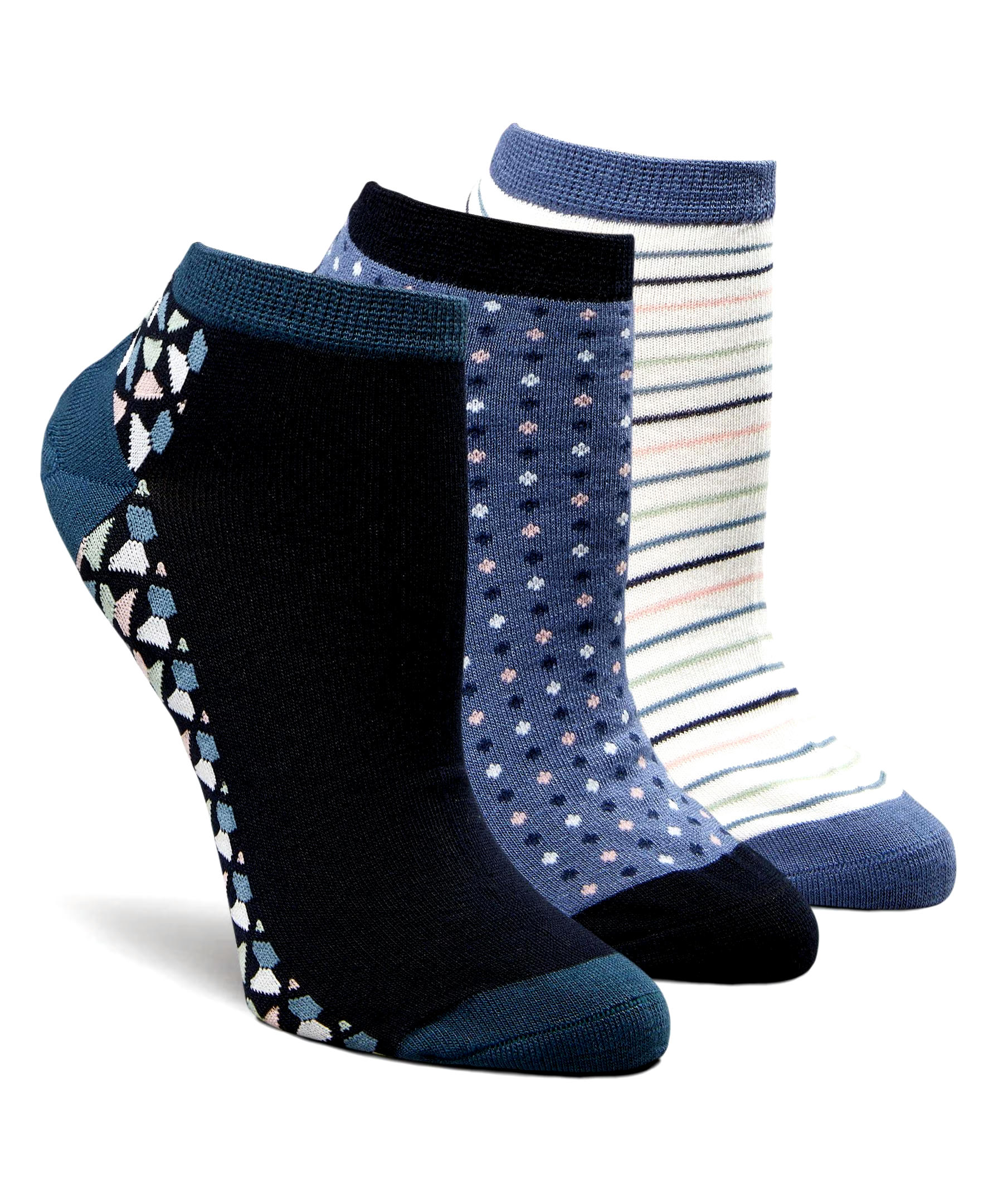 Denver Hayes Women's 3-Pack Bamboo Low Cut Socks