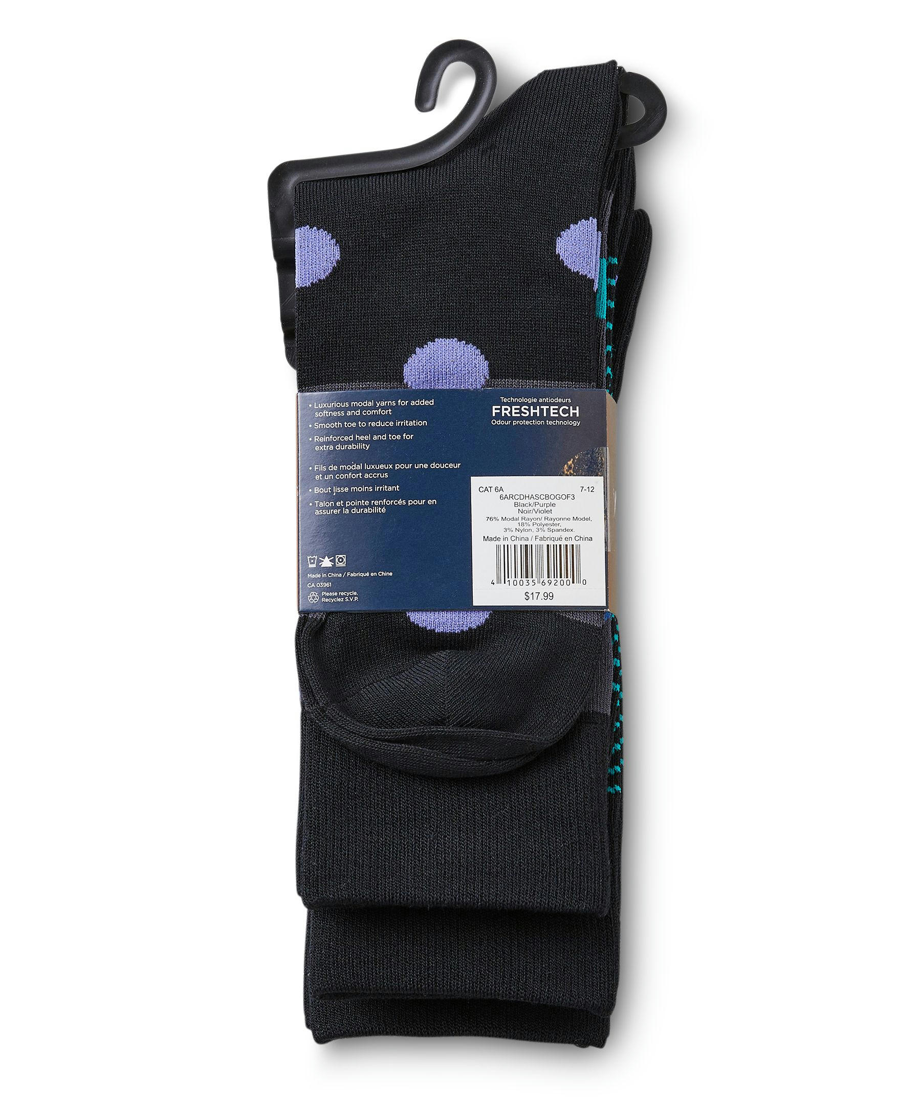 Denver Hayes Men's 3 Pack Bogo Casual Crew Socks