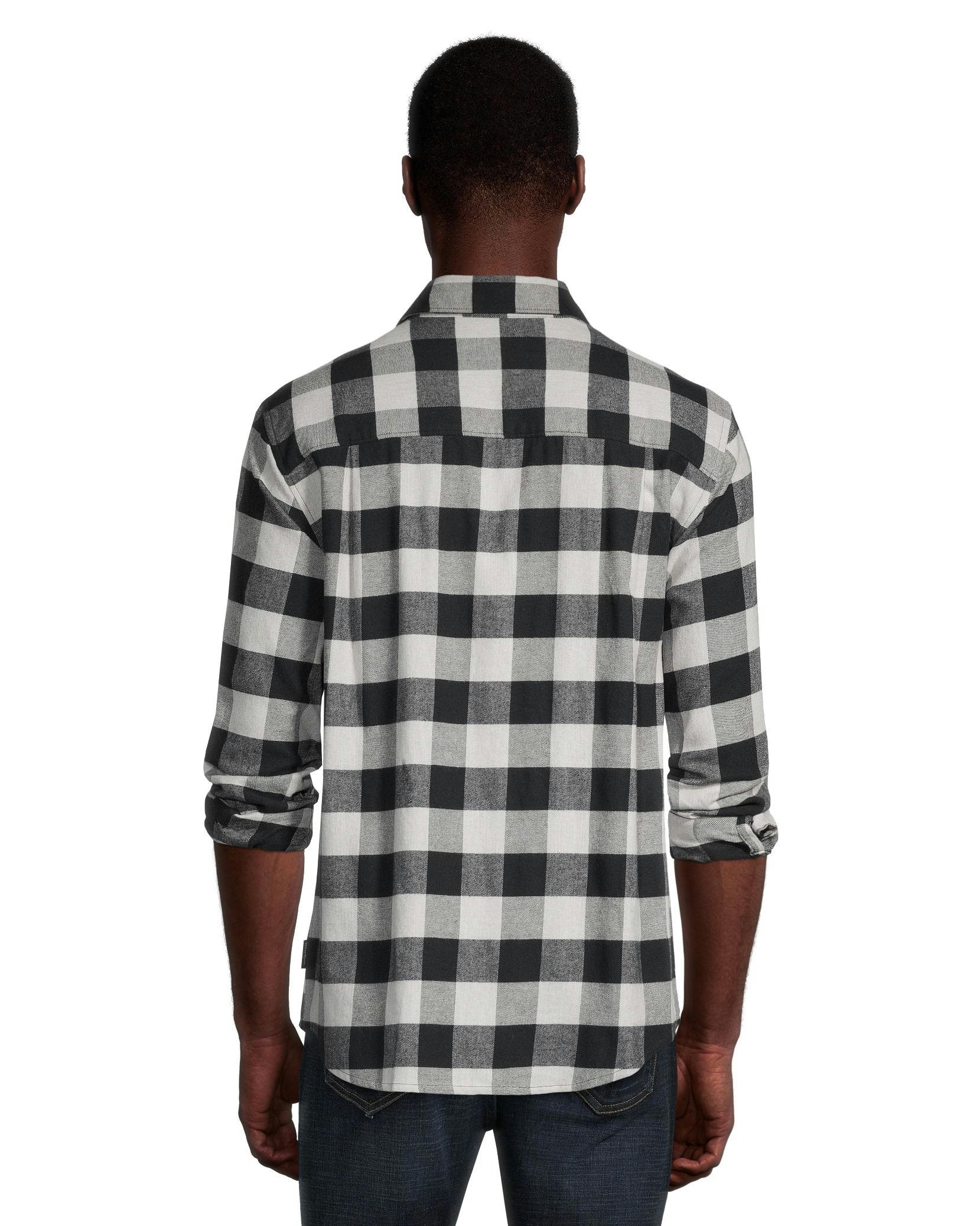 WindRiver Men's Stretch Regular Fit Basic Flannel Shirt