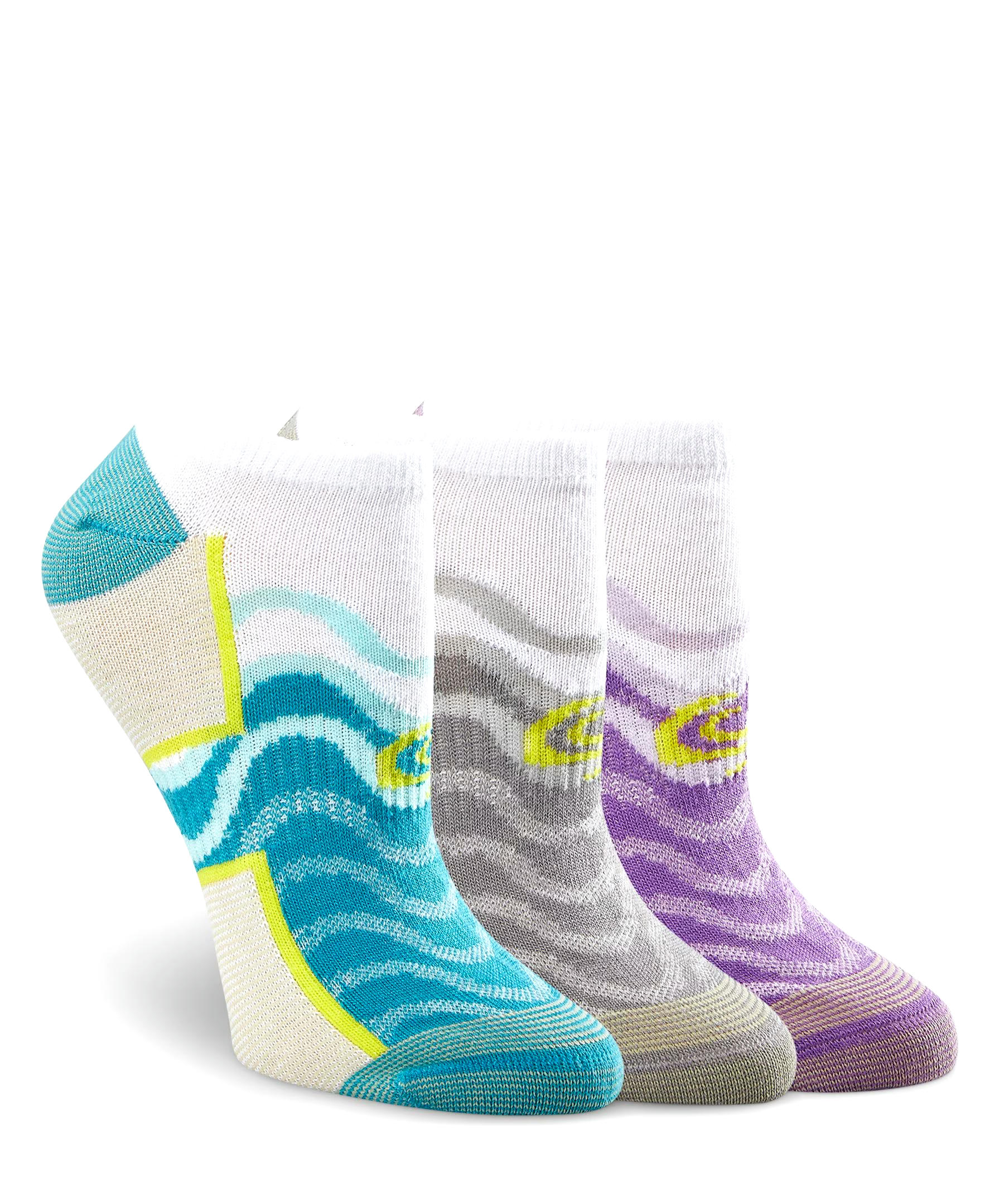 Copper Sole Women's 3 Pack Extreme Atheletic No Show Sock