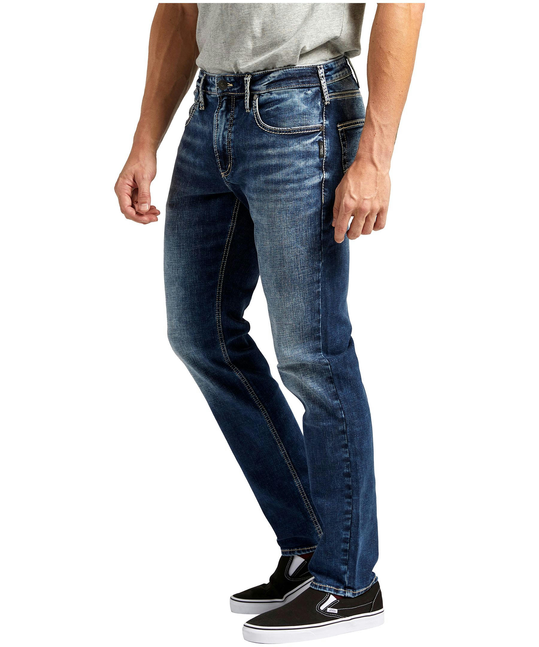 Silver Men's Konrad Slim Straight Fit Jeans