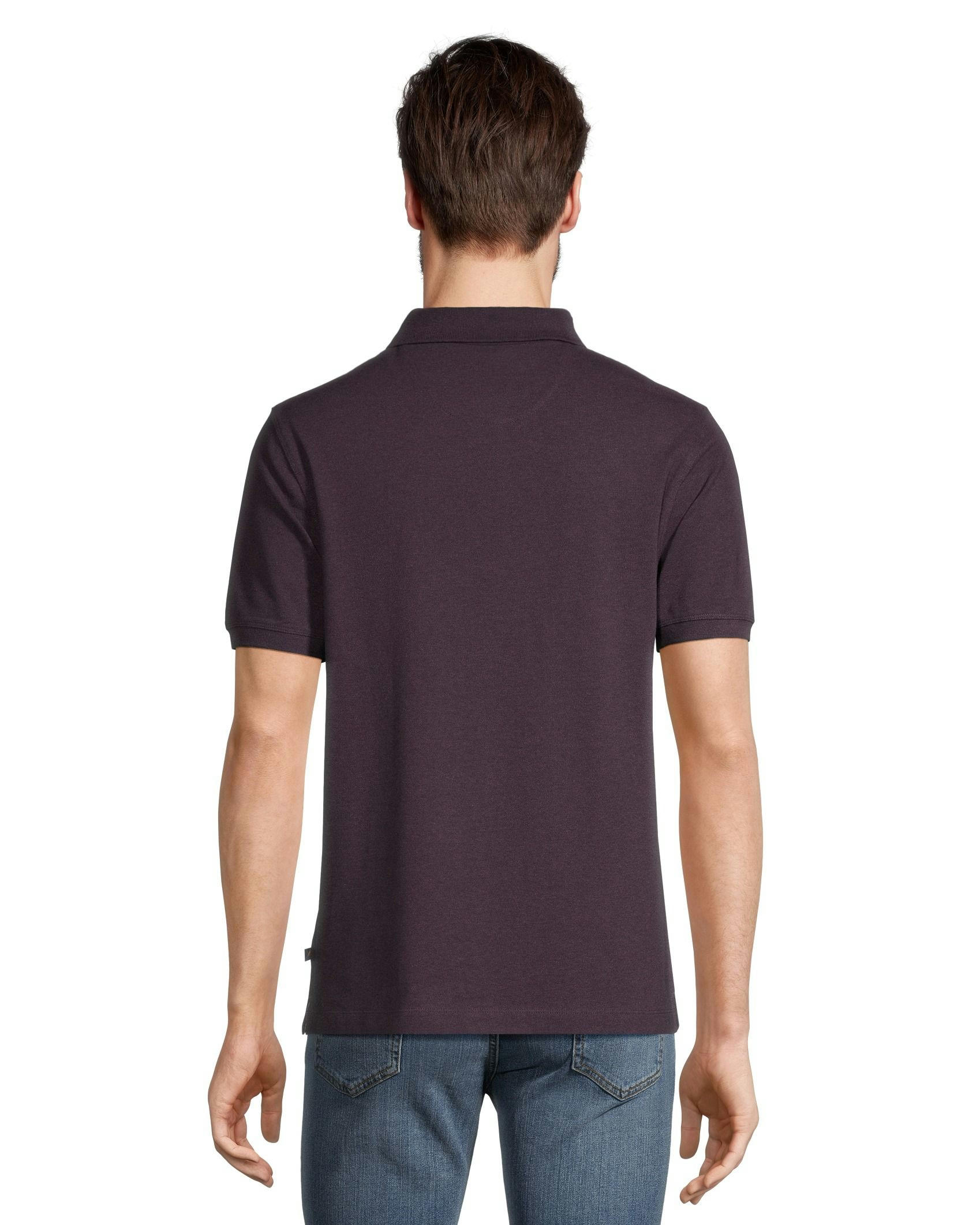 Denver Hayes Men's 50 Wash Stretch Short Sleeve Modern Fit Pique Polo Shirt