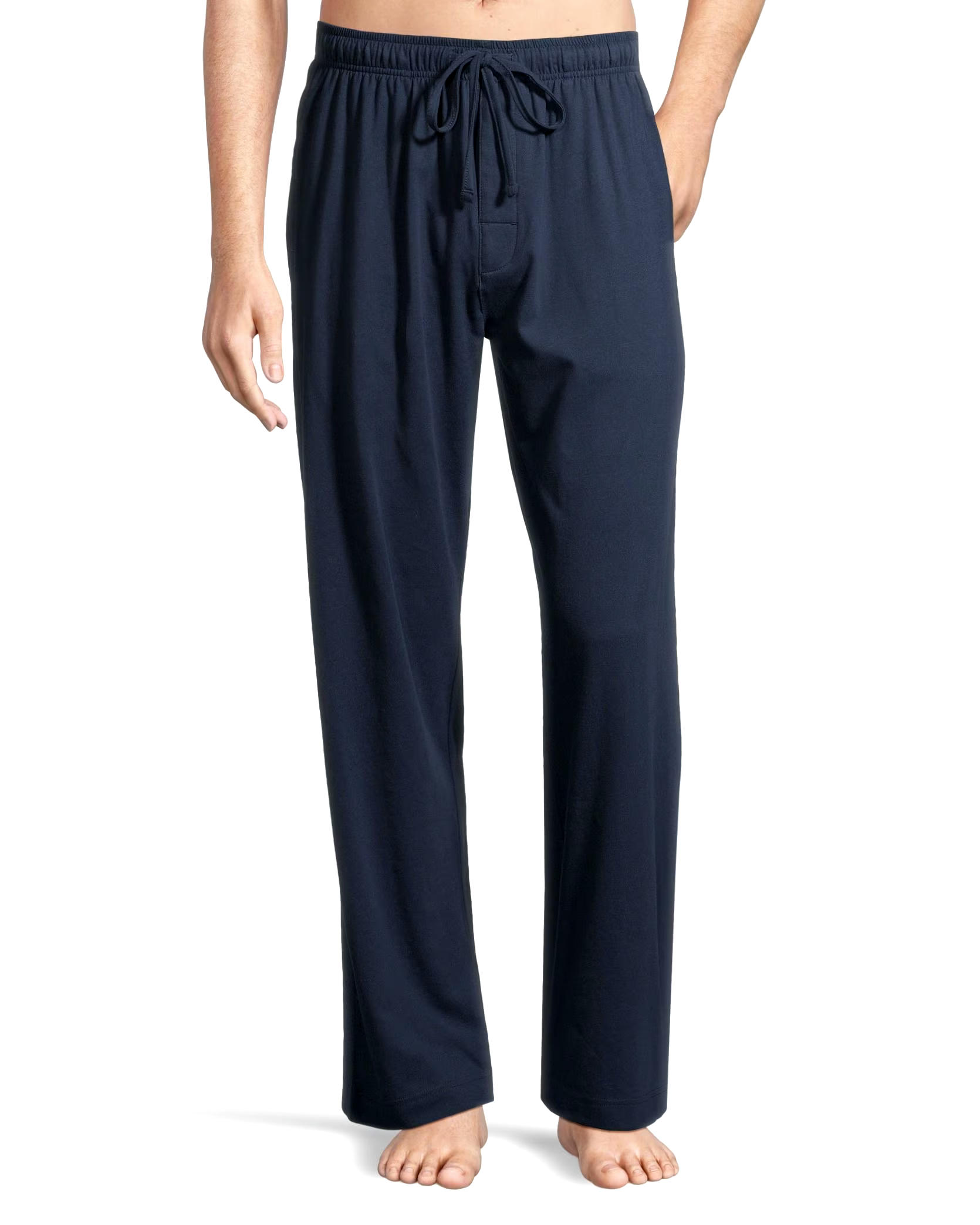 Men's Jersey Lounge Pants With Elastic Waistband and Drawstring
