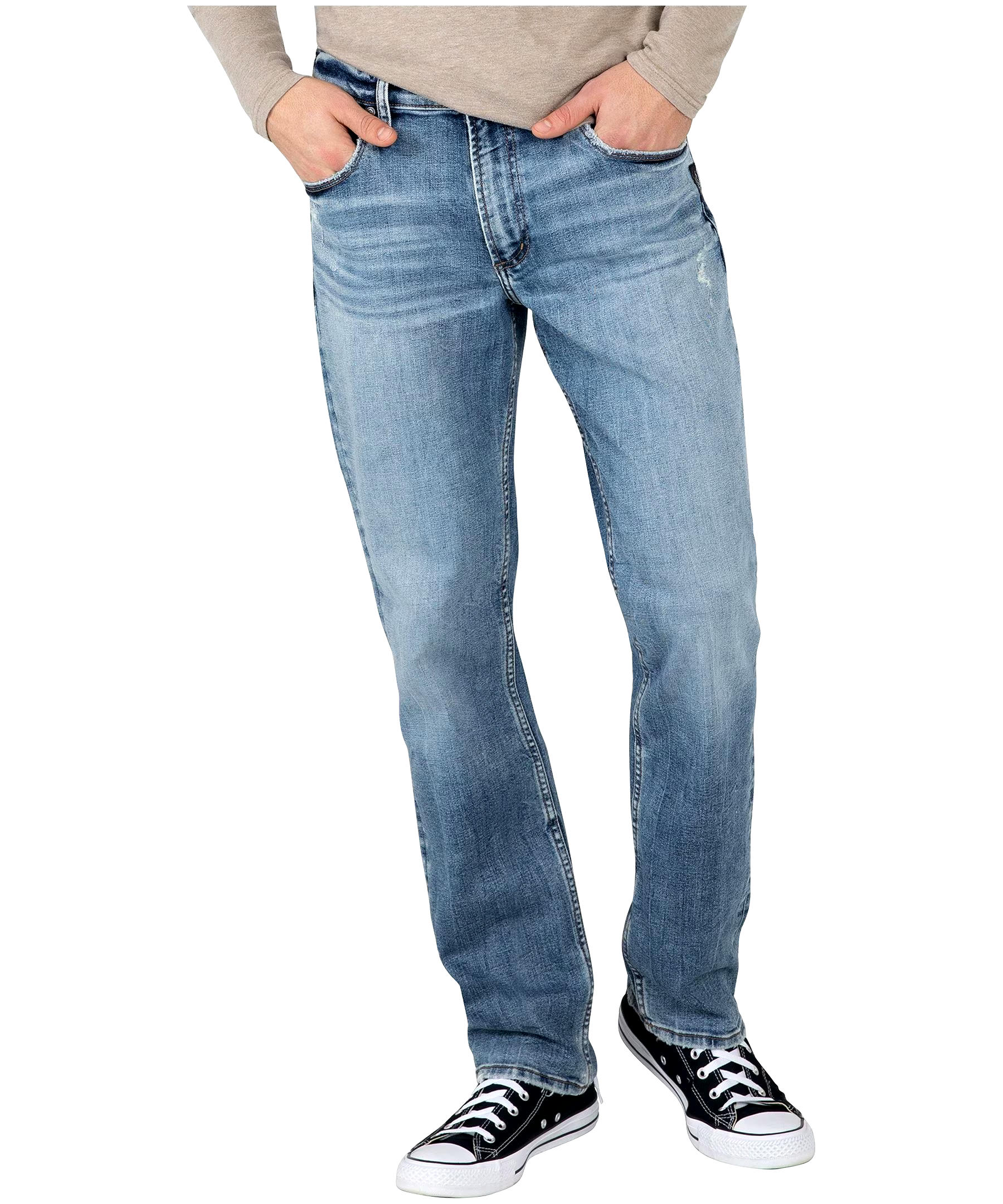 Silver Men's Machray Classic Straight Fit Ultralight Stretch Denim Jeans