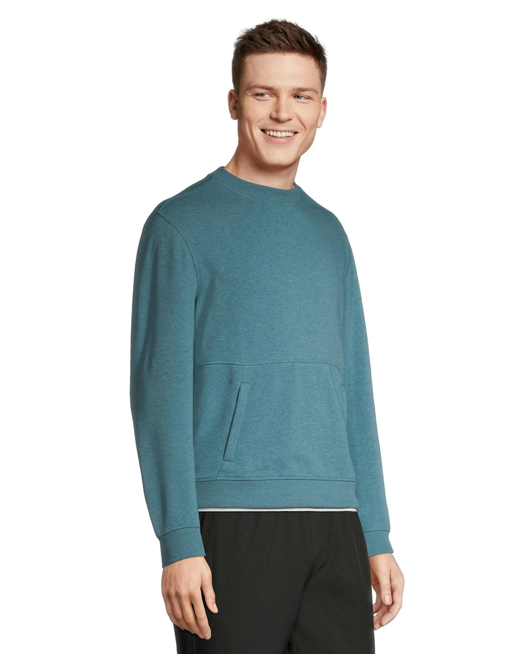 Matrix Men's Stretch Terry Kangaroo Pocket Crew Neck Shirt
