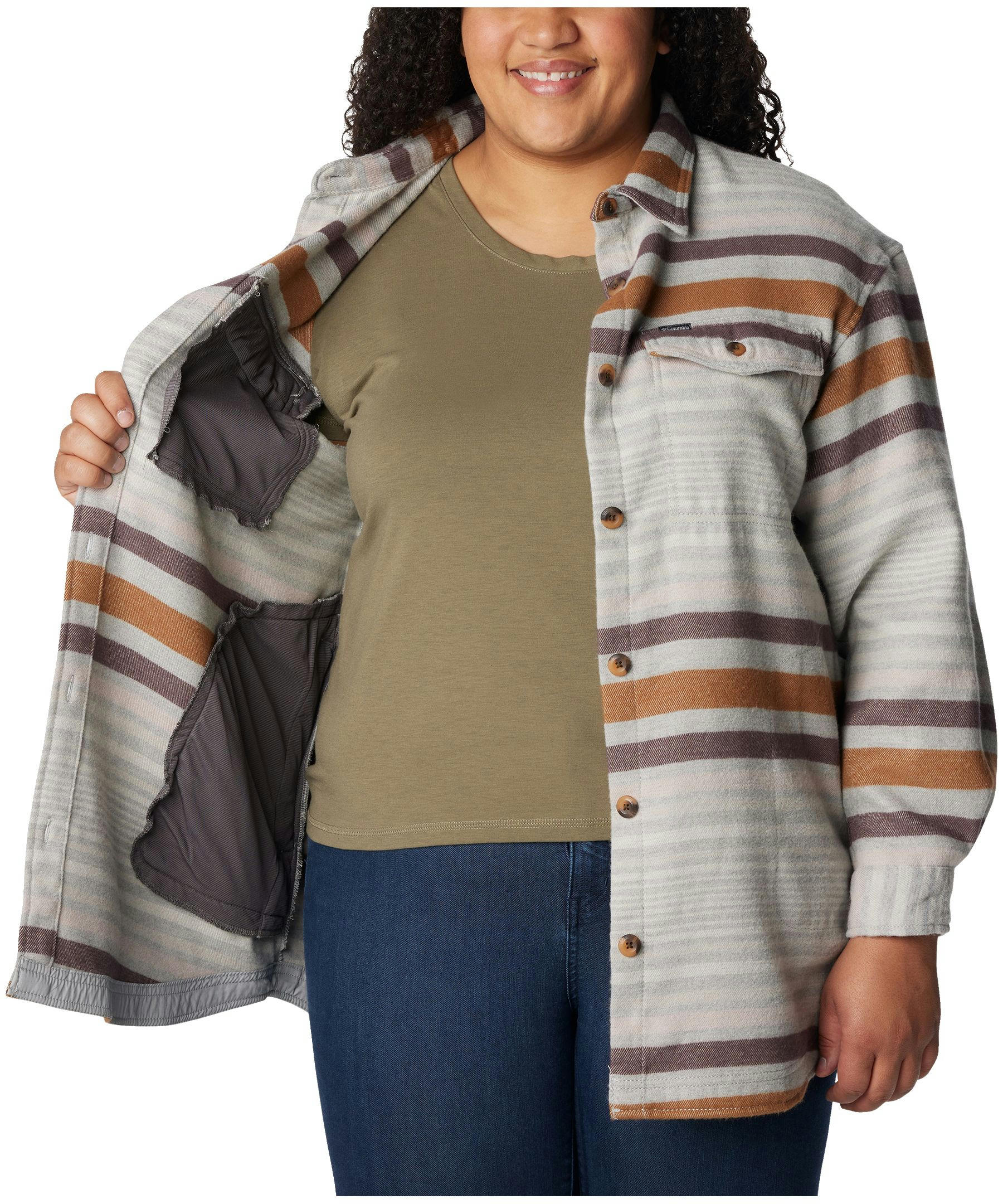 Columbia Women's Calico Basin Casual Fit Long Sleeve Shacket