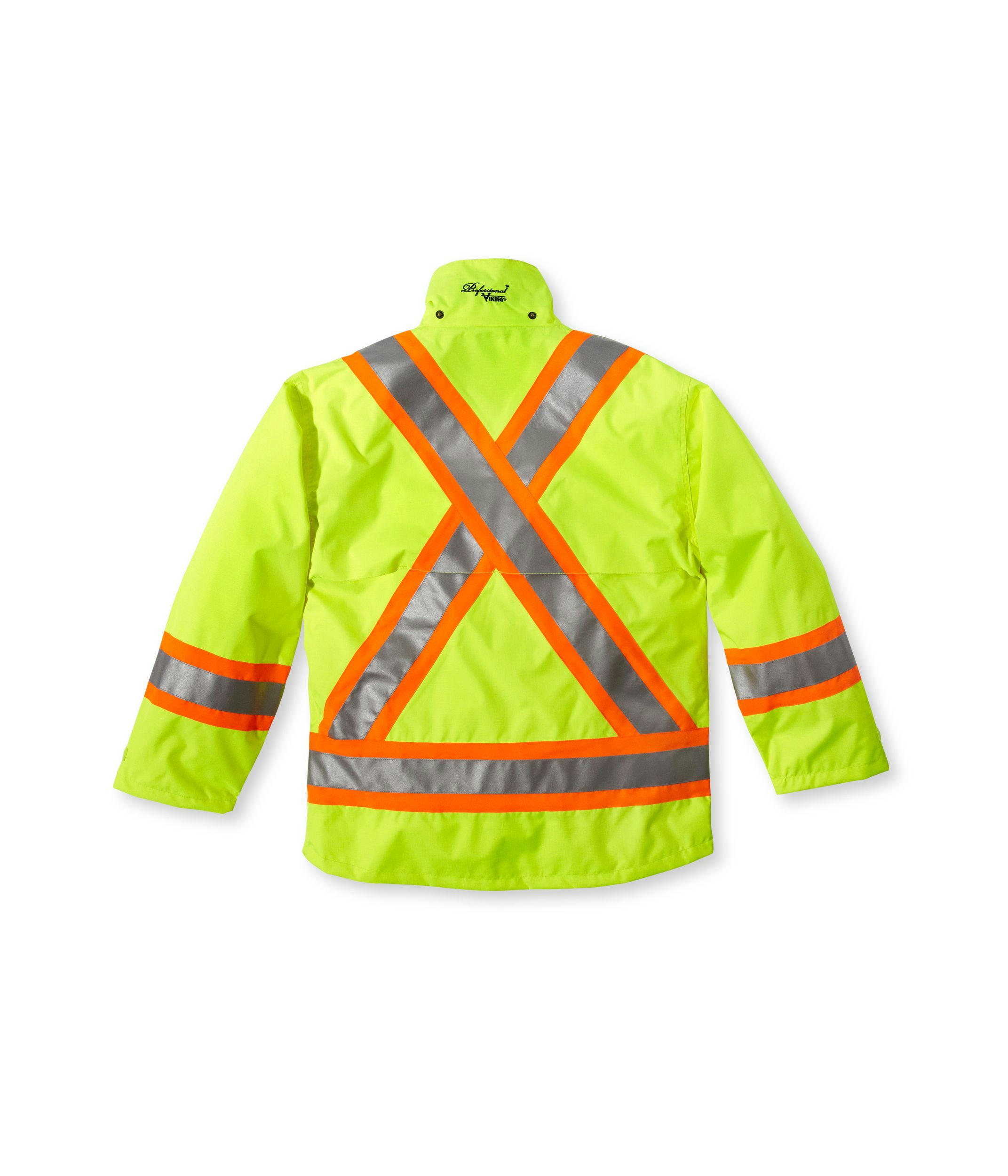 Viking Men's Professional Journeyman Hi-Vis Waterproof and Windproof Rain Jacket