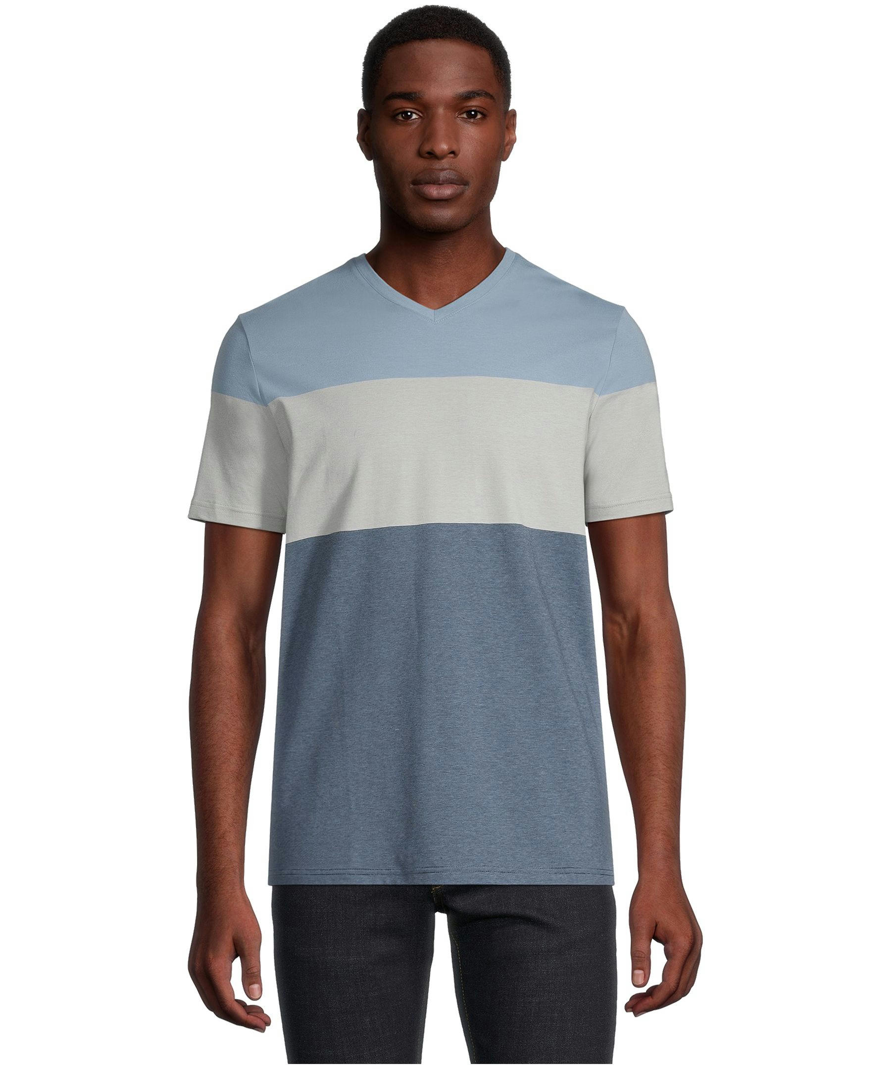 Denver Hayes Men's Stretch Modern Fit V-Neck T-Shirt