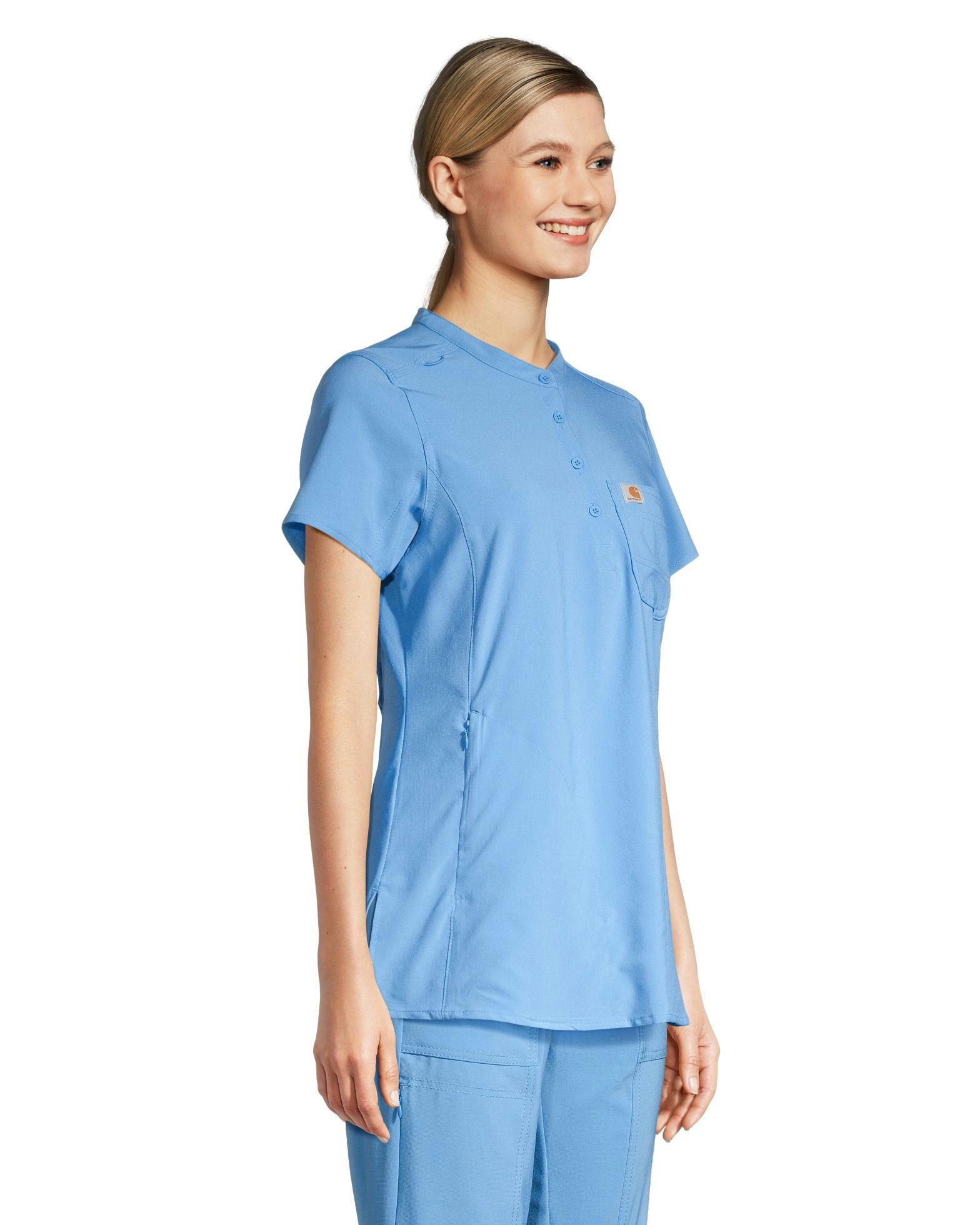 Carhartt Women's Force Modern Fit Henley Tunic Scrub Top