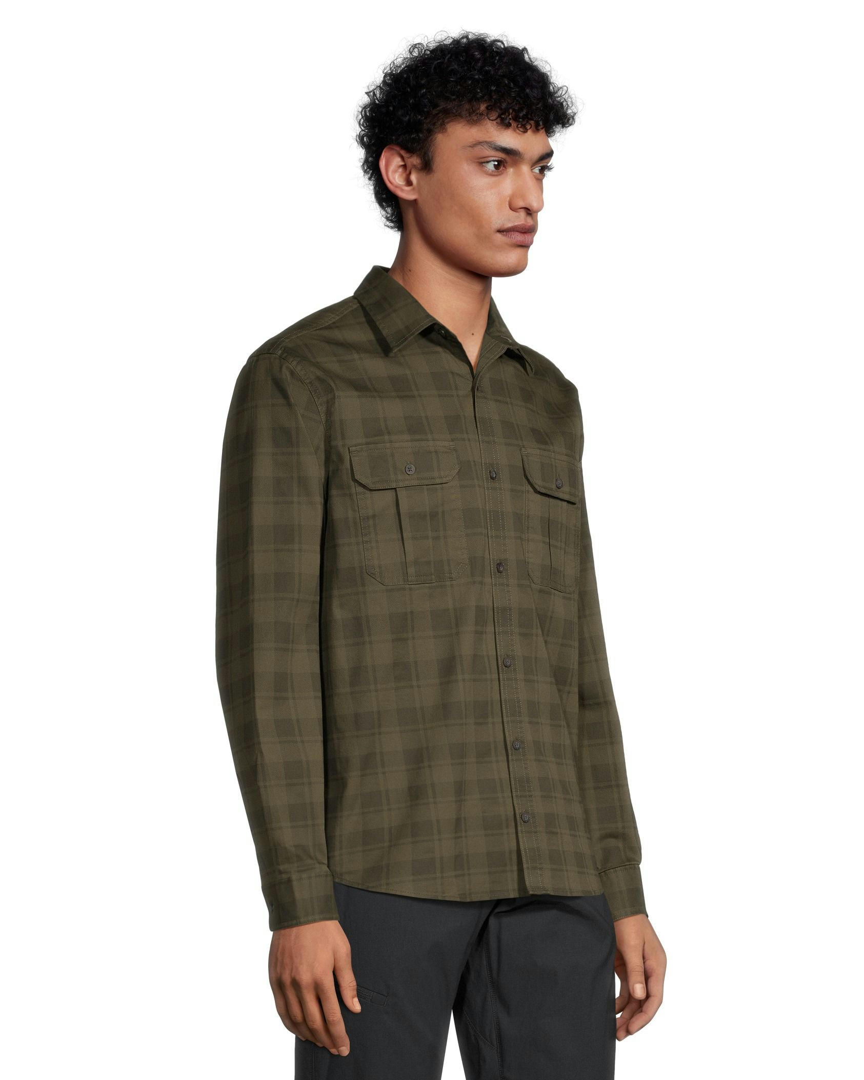 WindRiver Men's Classic Fit Long Sleeve Printed Utility Shirt