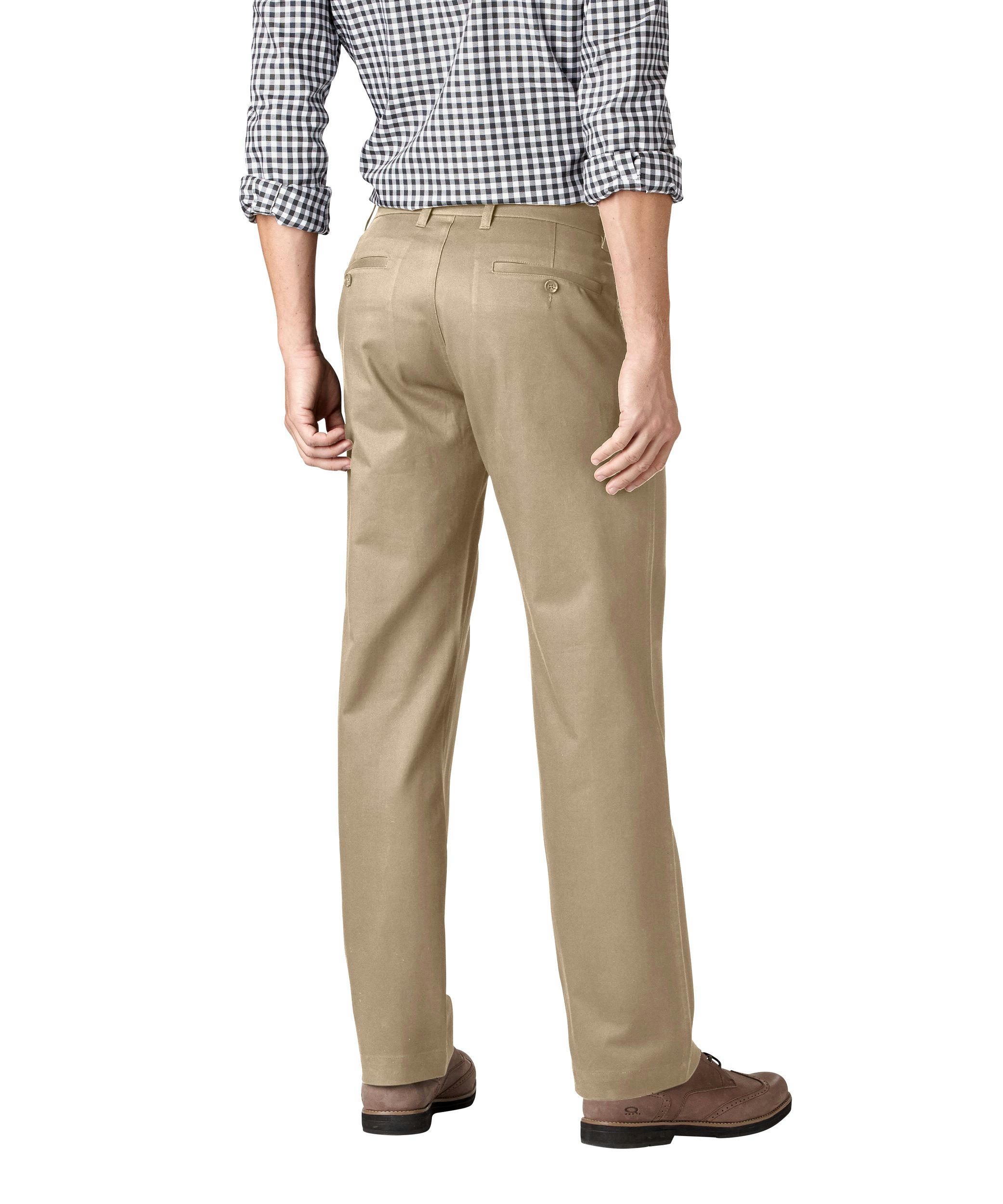 Denver Hayes Men's FLEXTECH 360 Stain Rejector Relaxed Fit Khaki Pants