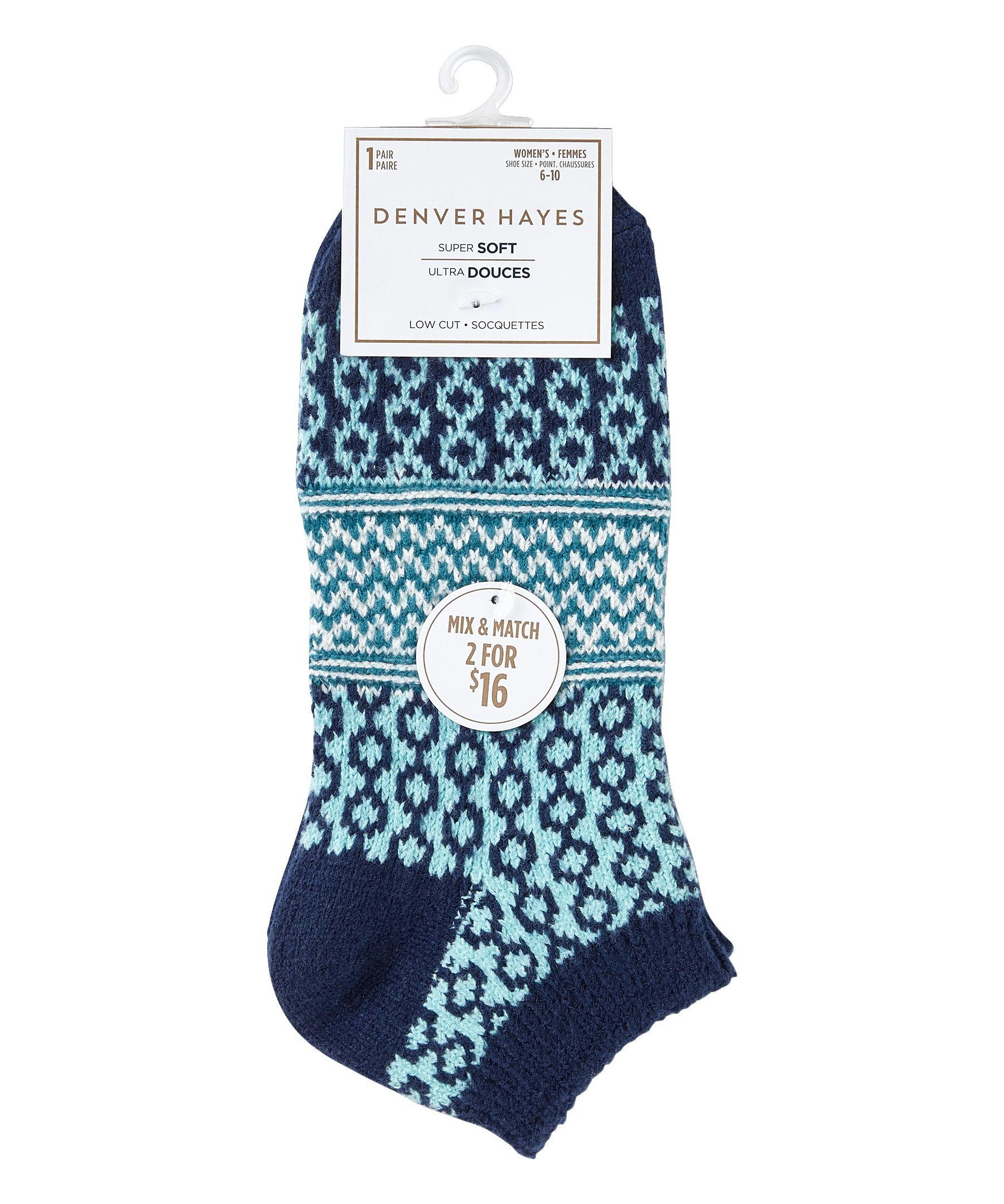 Denver Hayes Women's Super Soft Lowcut Socks