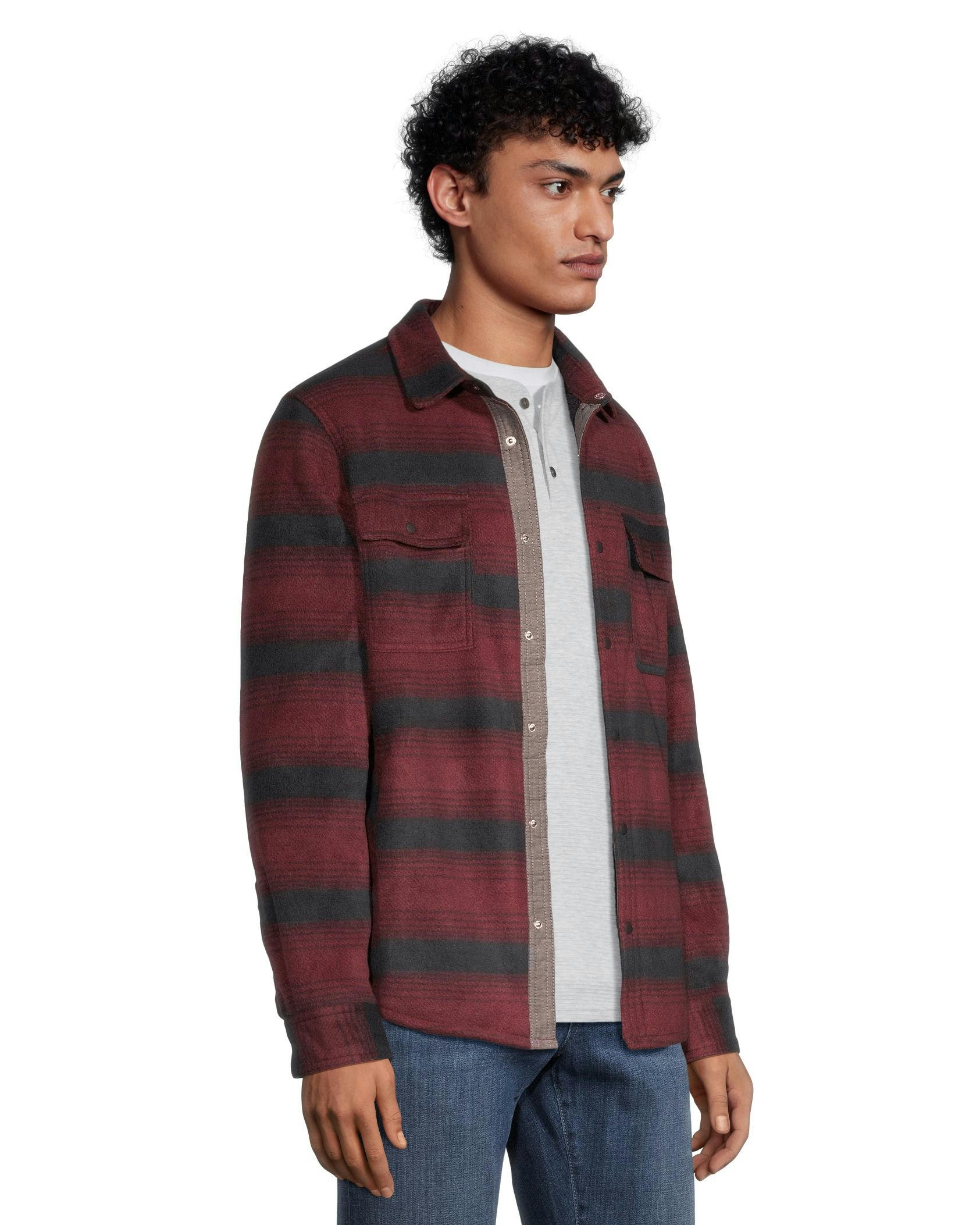 Voyager Men's Sherpa Lined Fleece Shacket