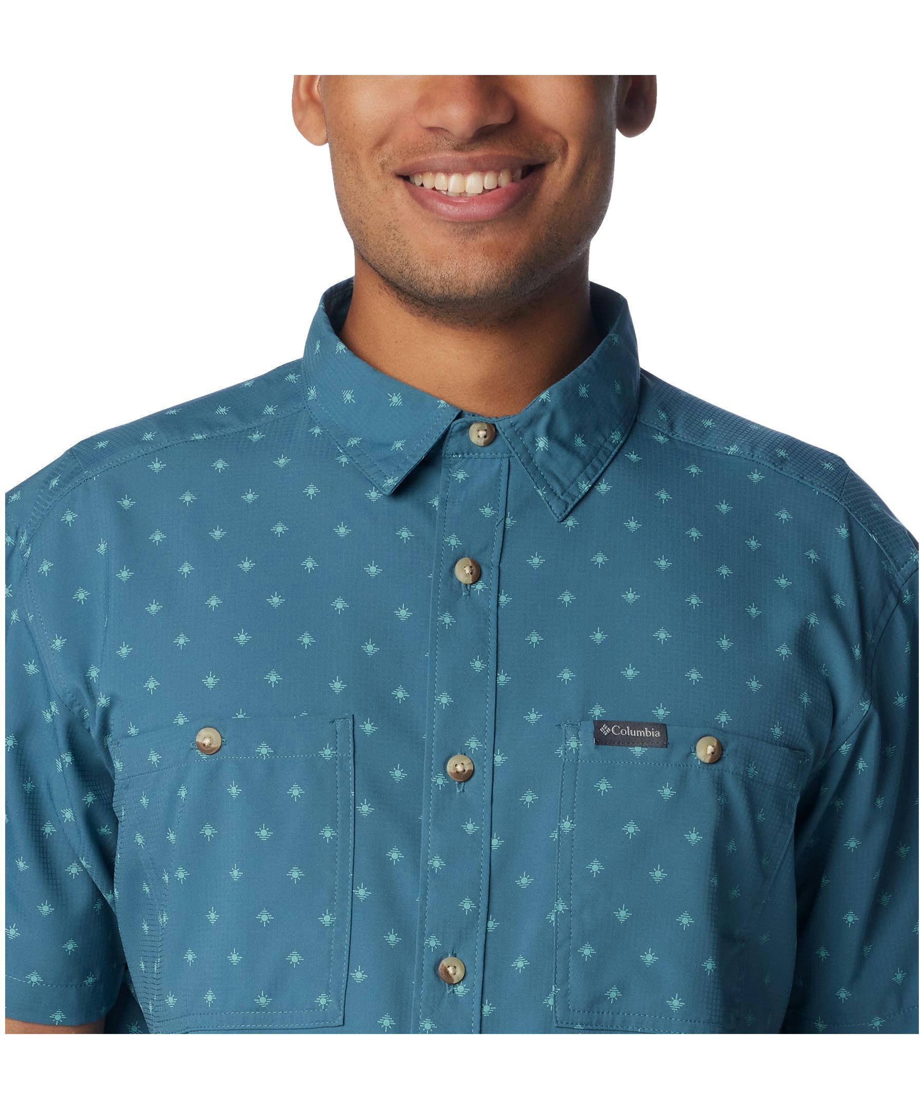 Columbia Men's Omni-Shade™  Printed Short Sleeve Utilizer Shirt