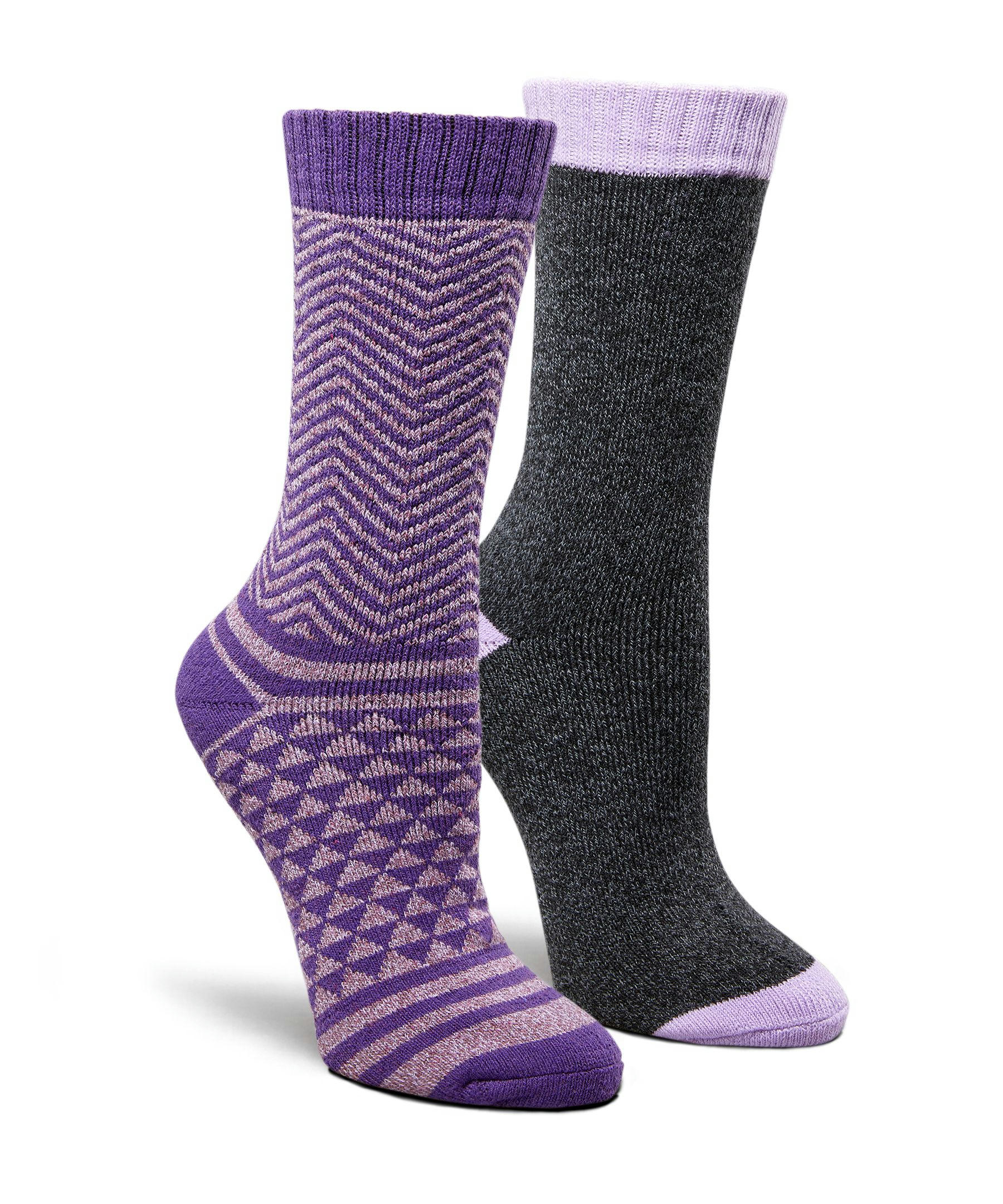 Columbia Women's 2 Pack Moisture Control Patterned Crew Socks