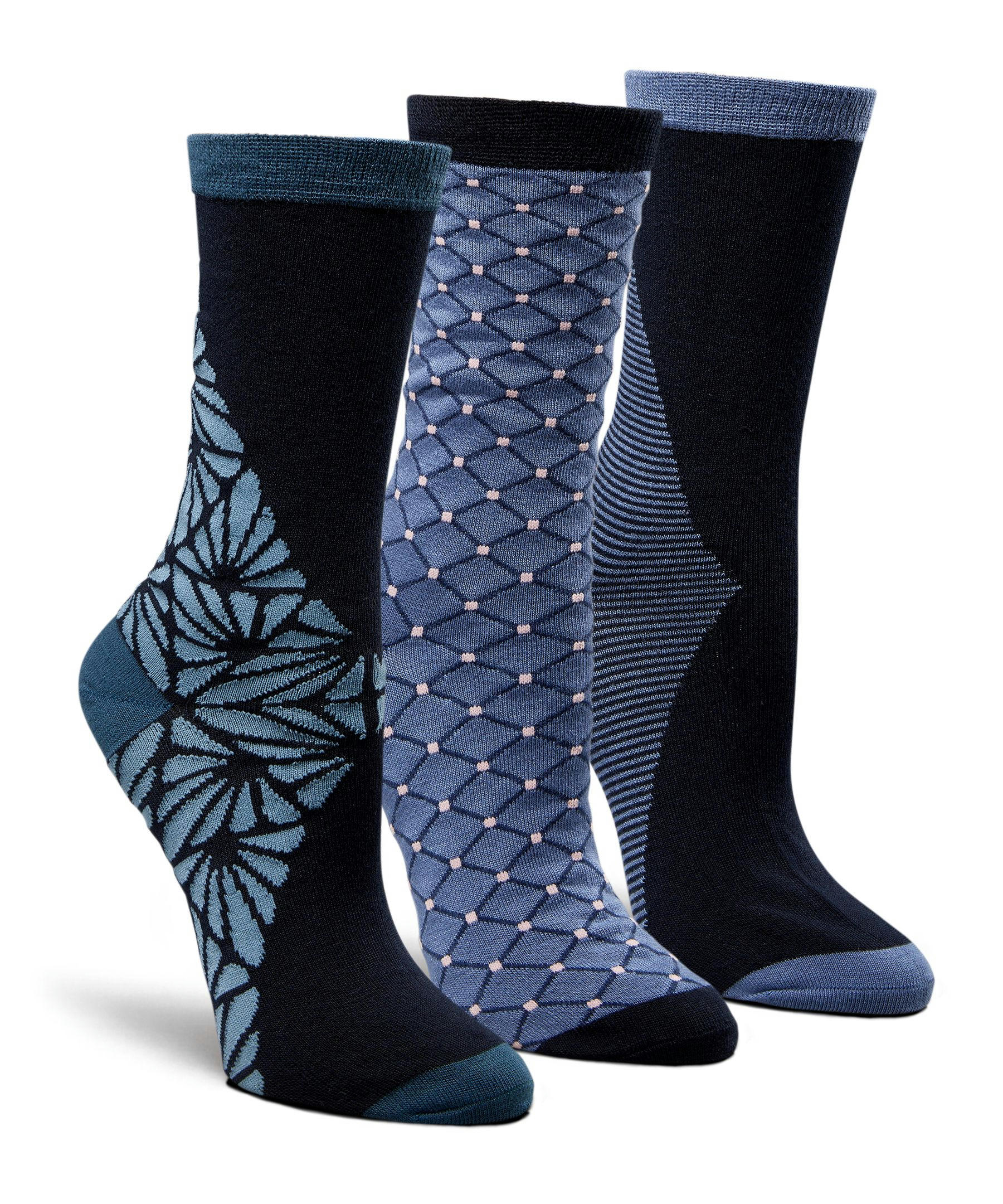 Denver Hayes Women's 3 Pack Bamboo Crew Socks