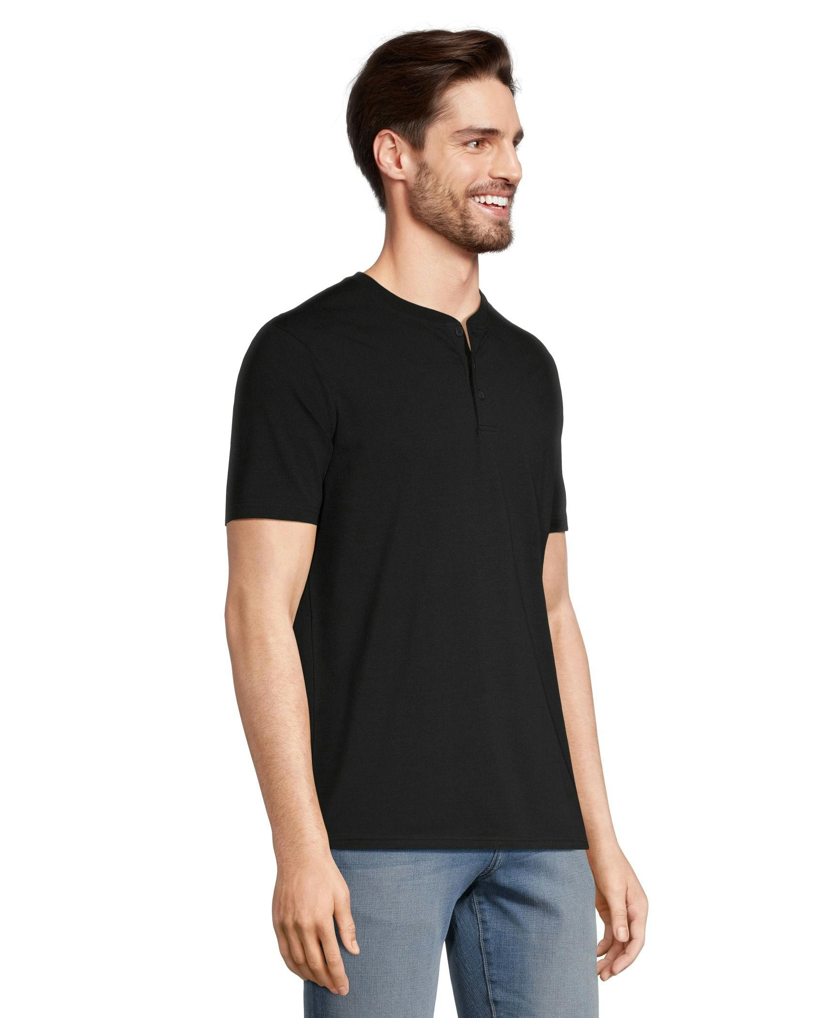Men's Stretch Short Sleeve Henley Shirt