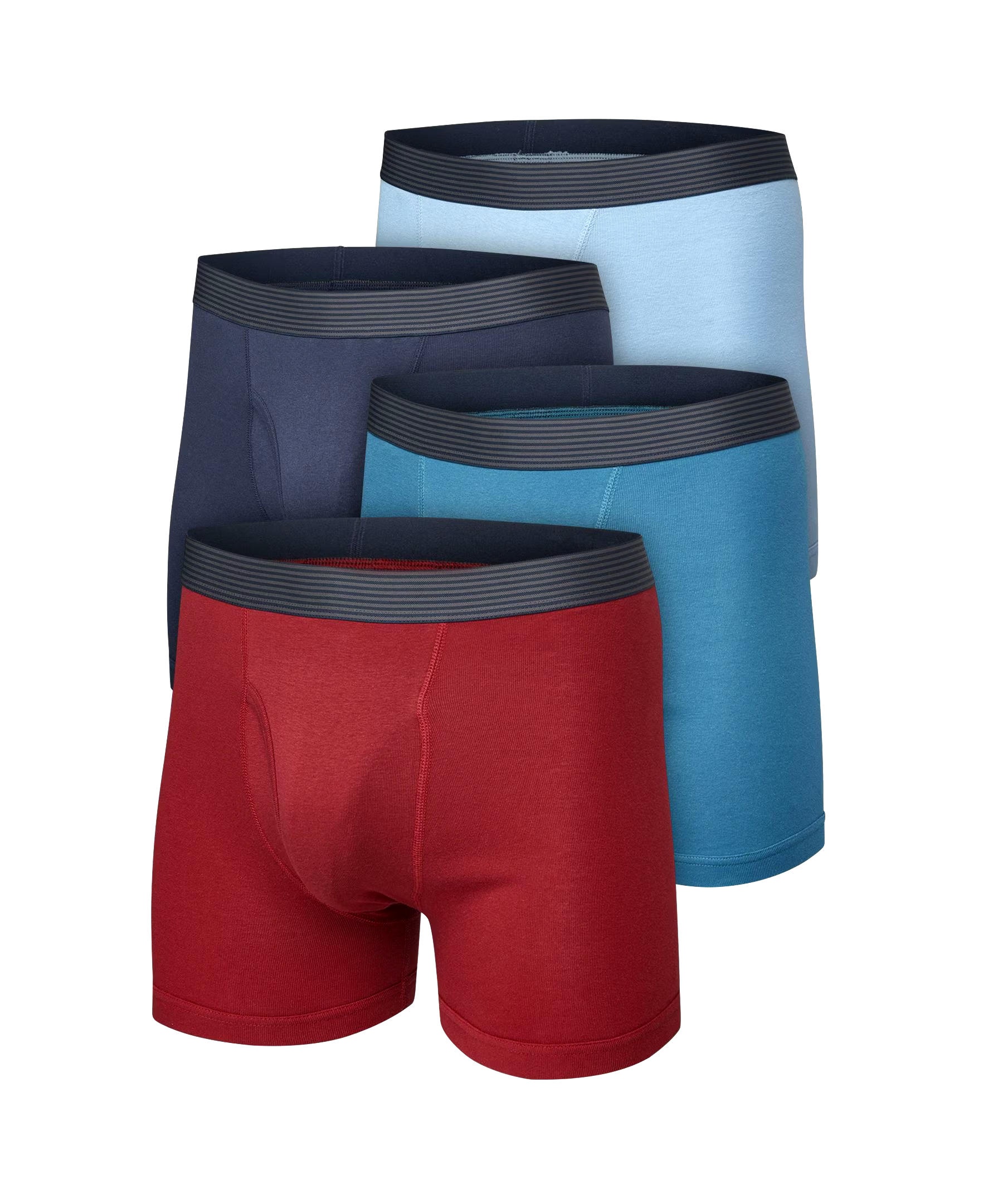 Denver Hayes Men's 4 Pack Classic Boxer Briefs Underwear