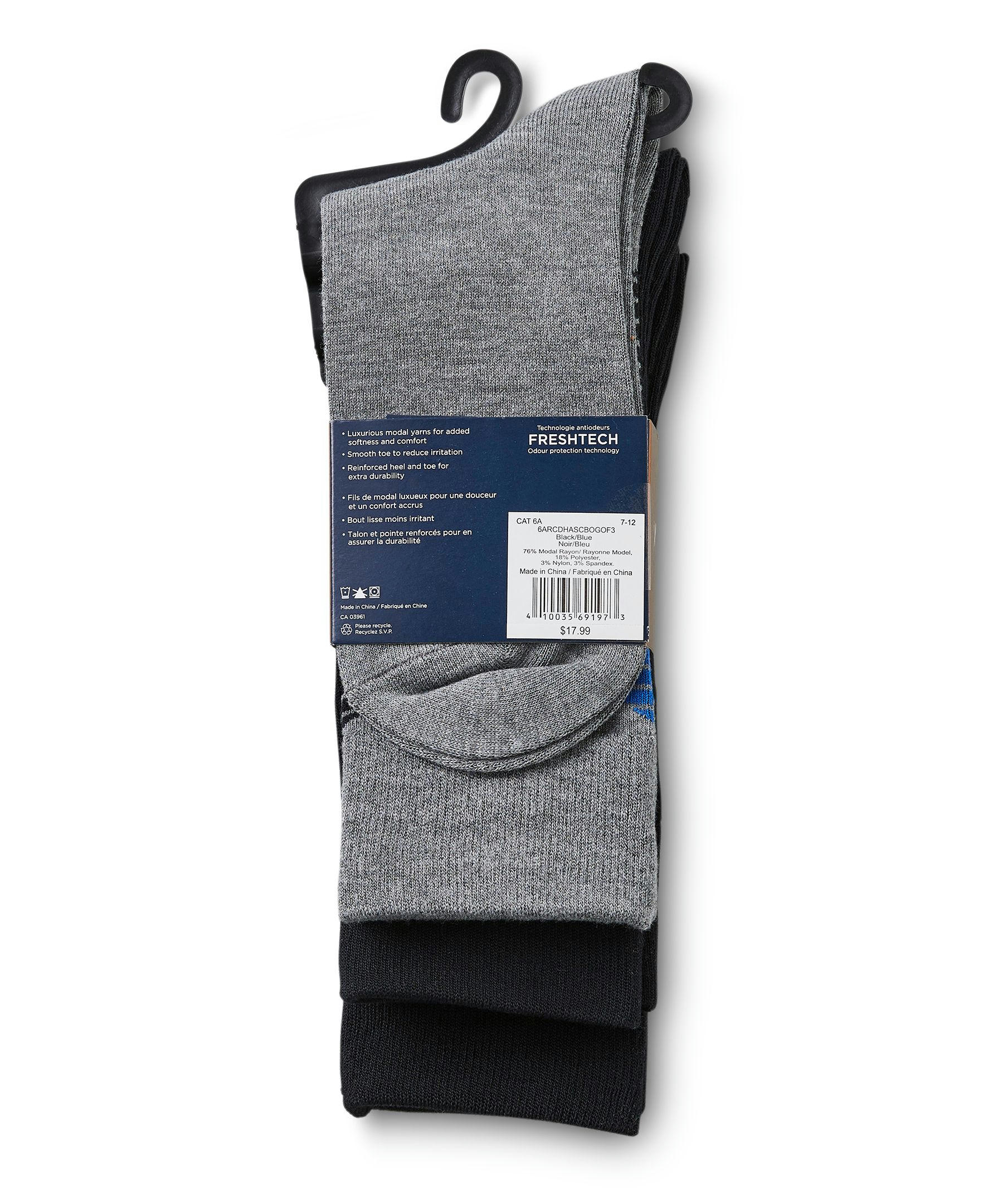 Denver Hayes Men's 3 Pack Bogo Casual Crew Socks