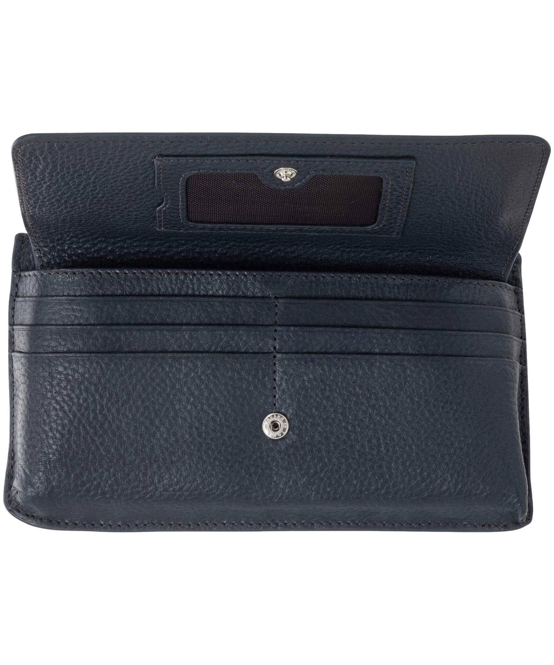 Mancini Leather Goods Women's Pebelled RFID Secure Crossbody Wallet