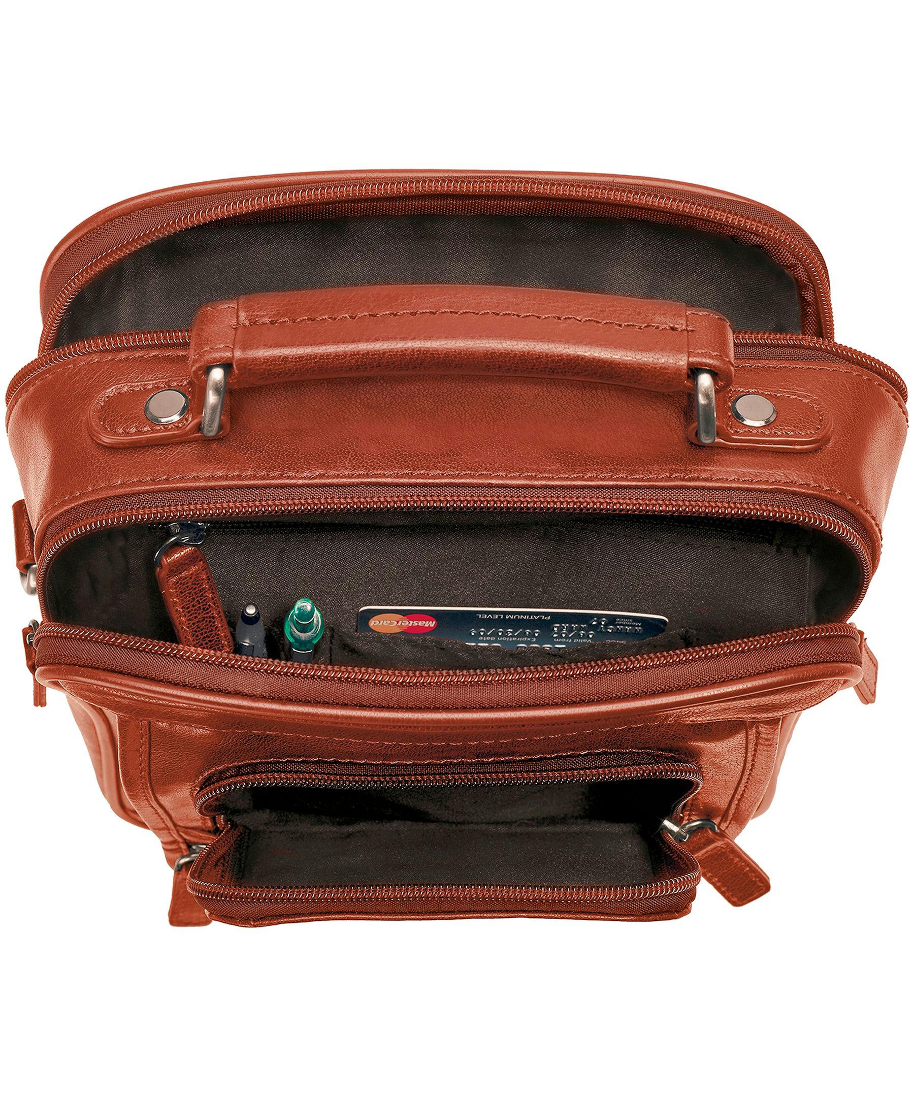 Mancini Arizona Double Top Zipper Bag