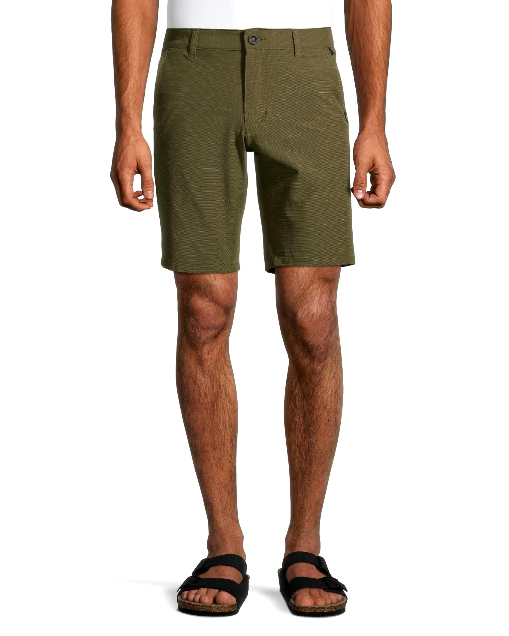 FarWest Mens End-On-End Mid Rise Quick Dry Stretch Hybrid Shorts