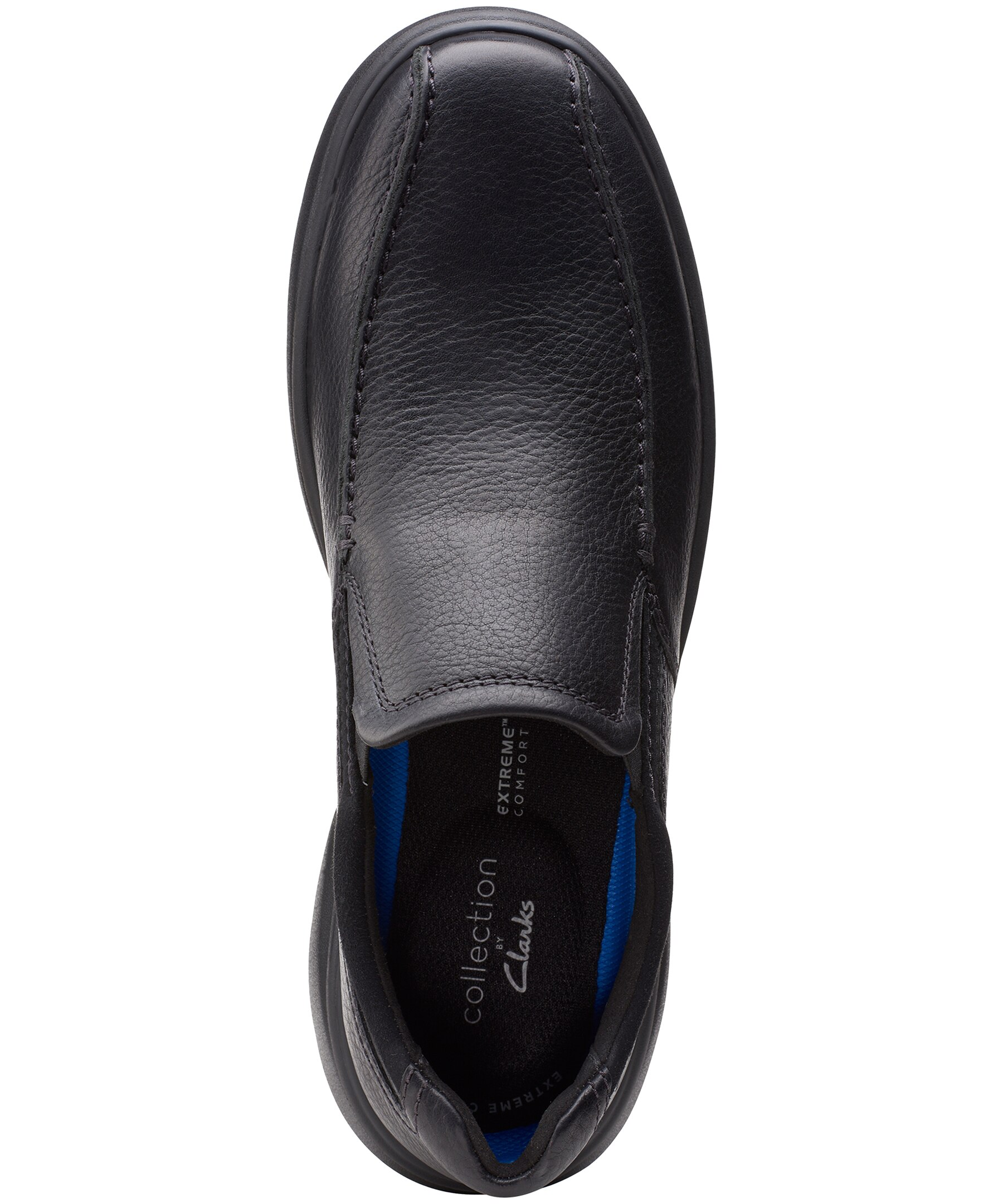 Clarks Men's Bradley Step Black Leather Slip On Shoes