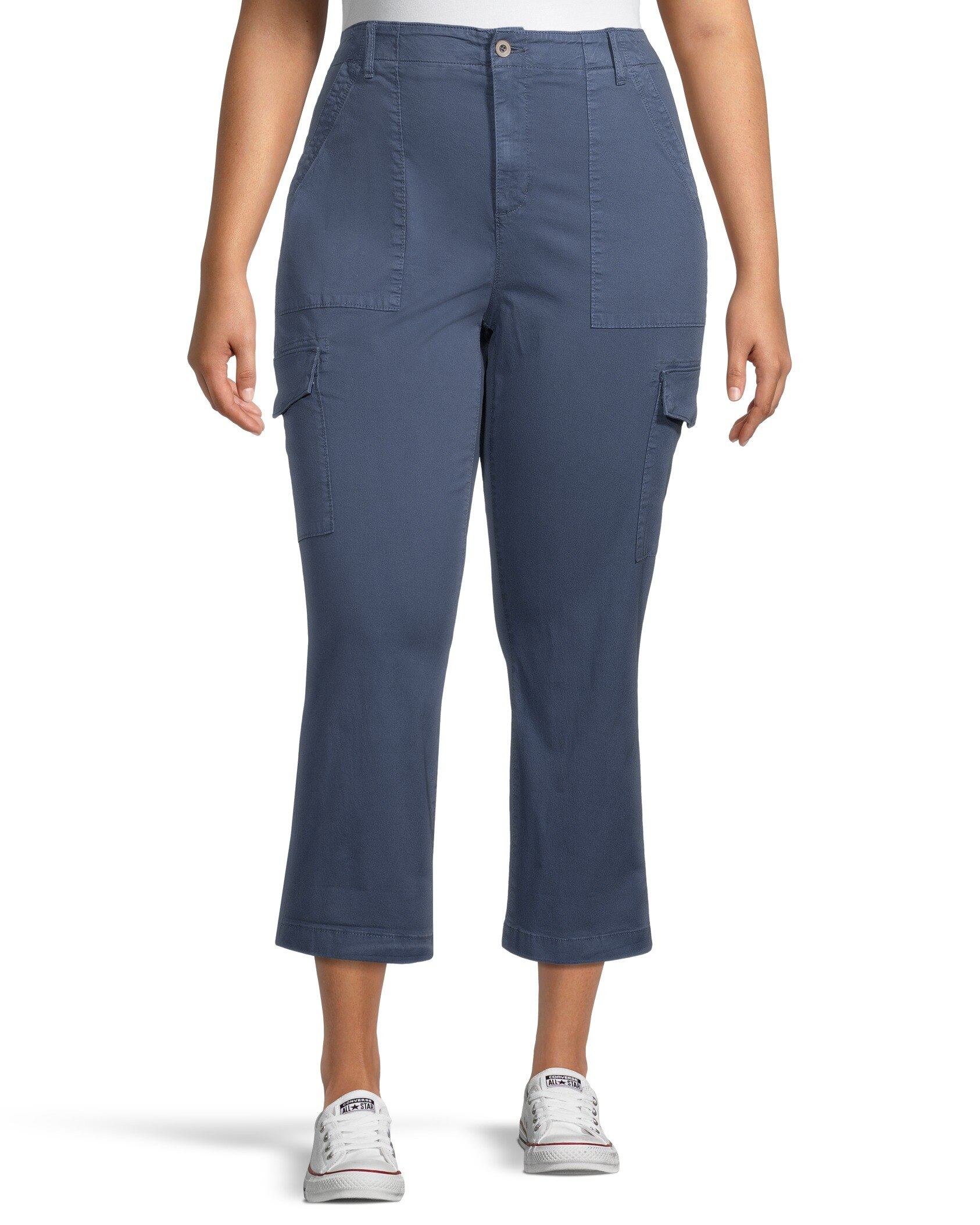 Denver Hayes Women's Garment Wash High Rise Crop Pants