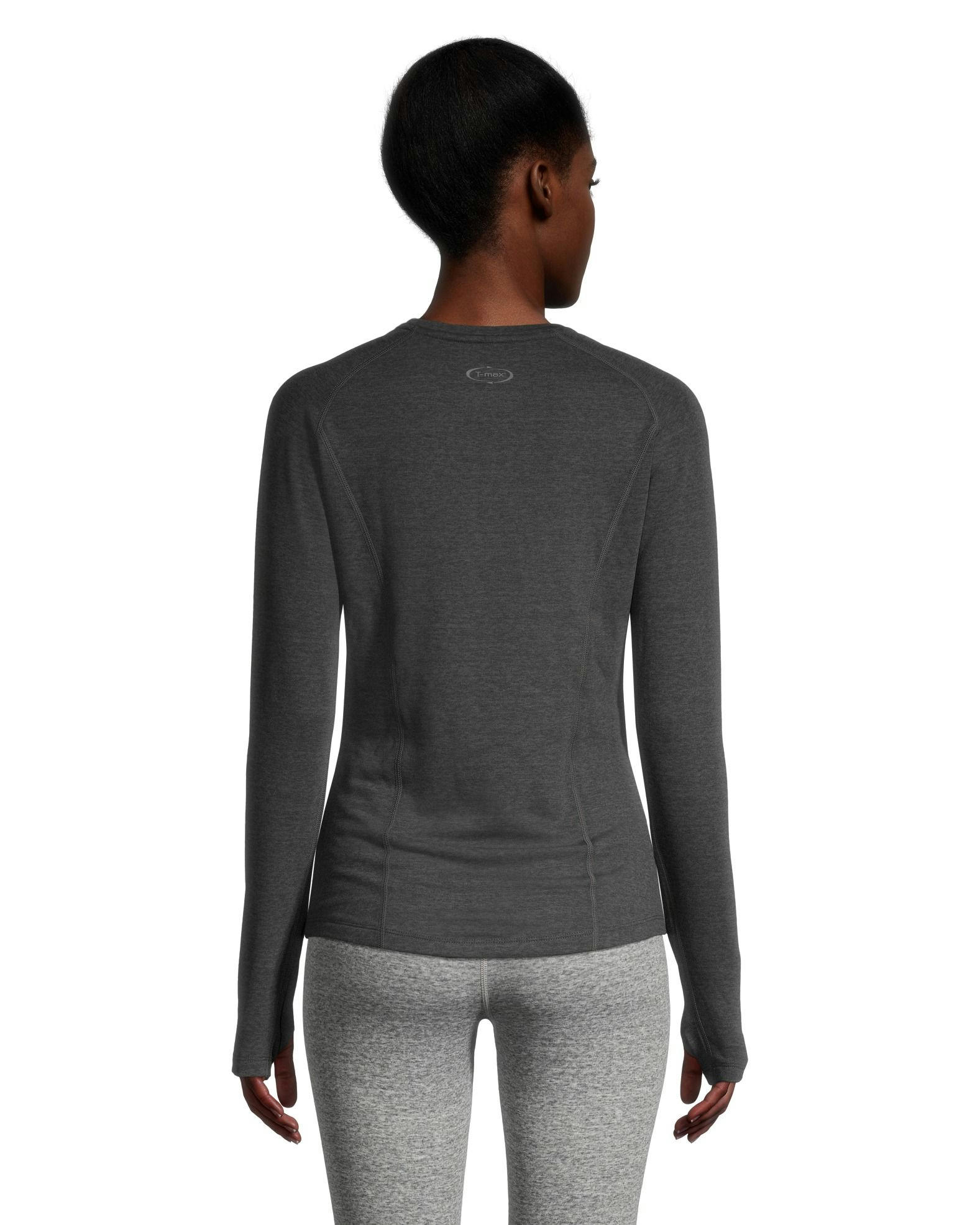 WindRiver Women's T-MAX Heat 4 Way Stretch Supersoft Long Sleeve Heather Thermal Top