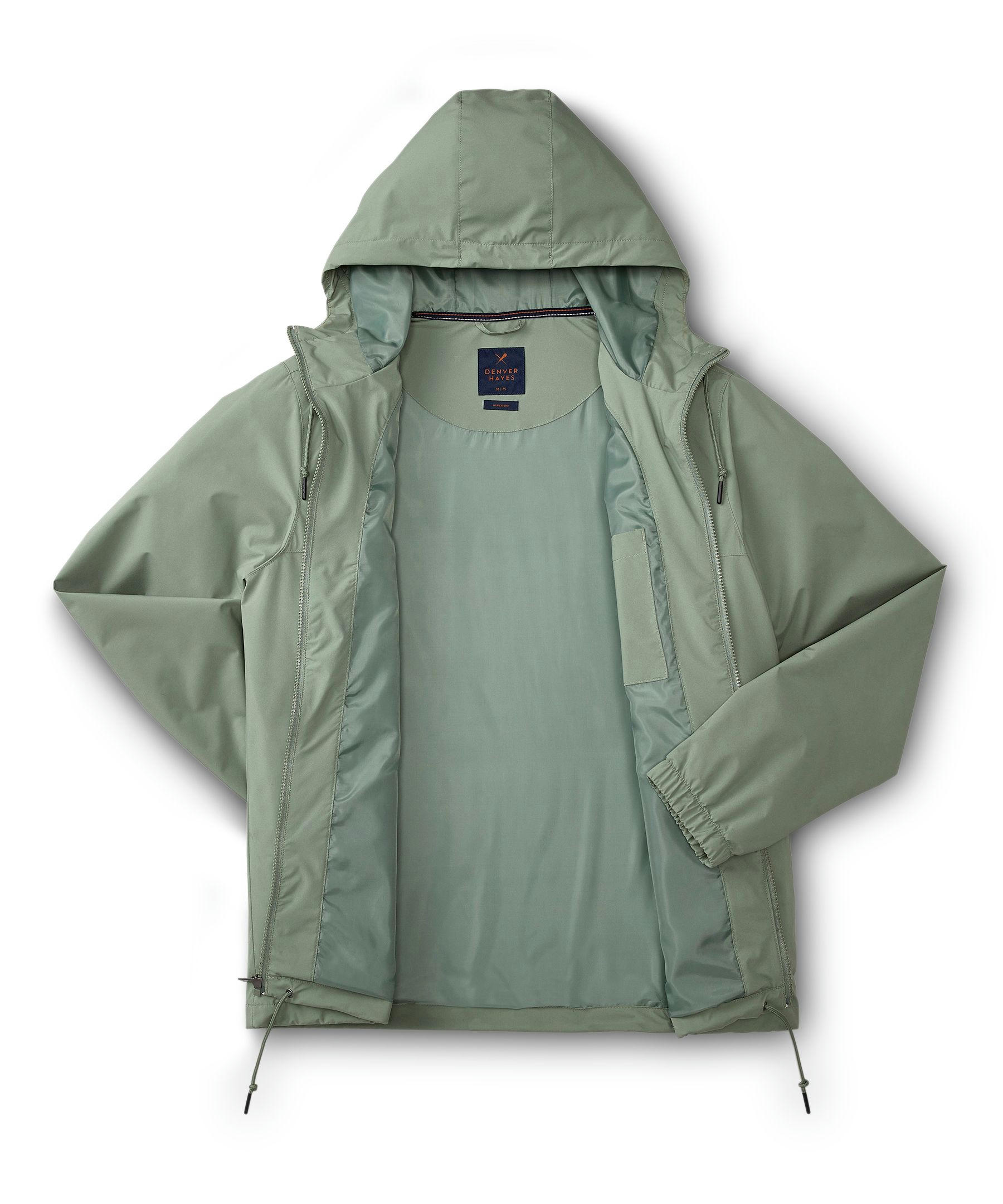 Denver Hayes Men's Water Repellent Hyper-Dri 1 Carlton Attached Hood Jacket