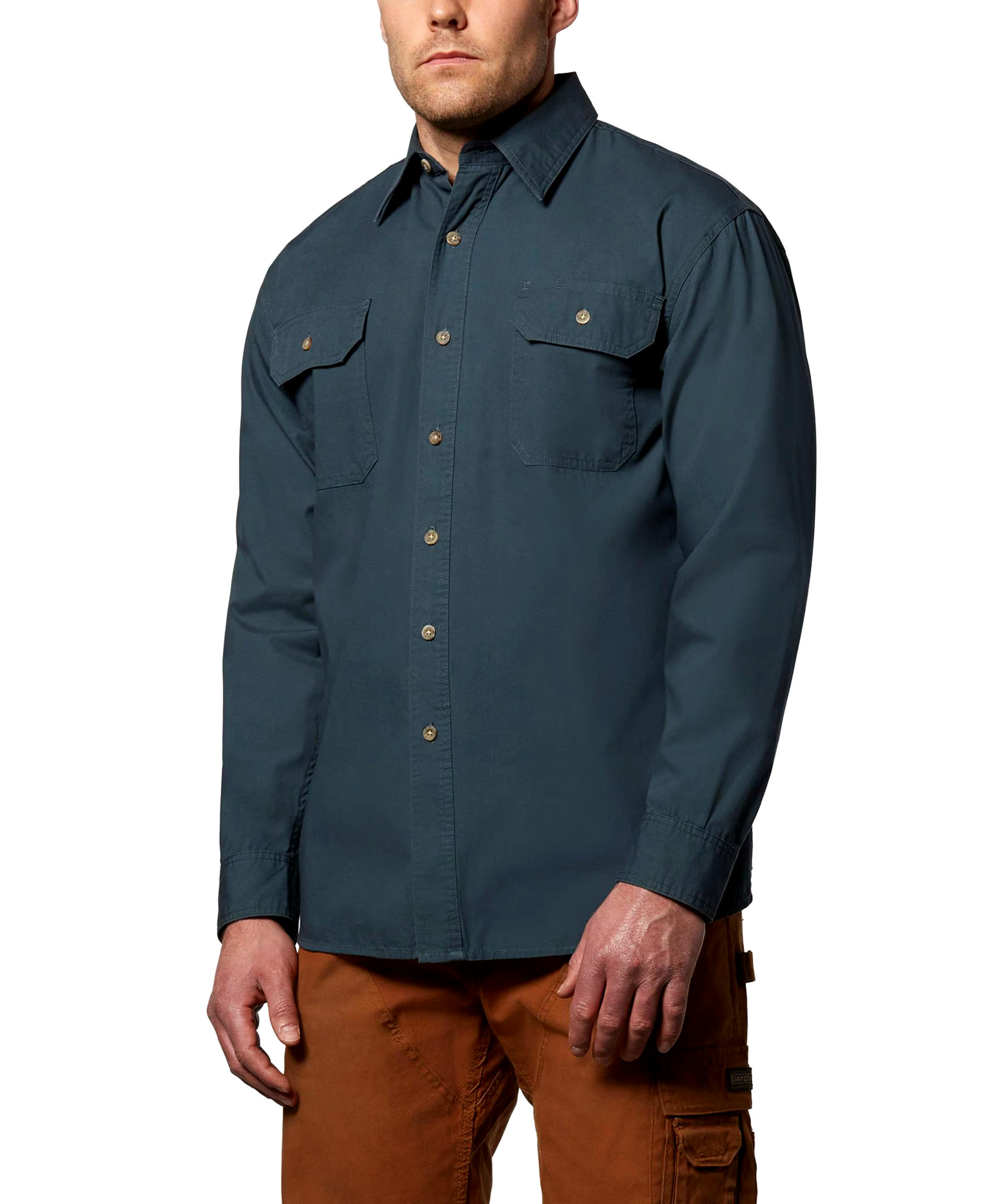 Dakota WorkPro Series Men's Relaxed Fit Long Sleeve Cotton Contractor Work Shirt