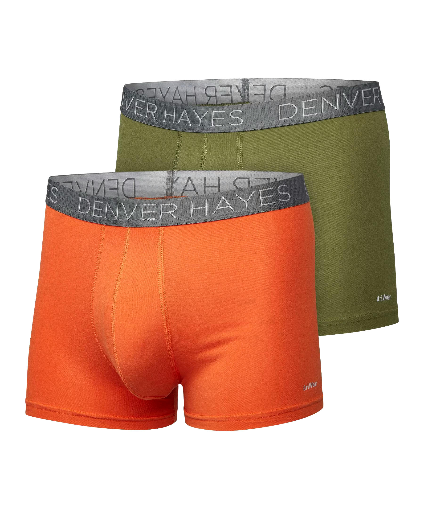 Denver Hayes Men's 2-Pack DriWear Trunk Brief