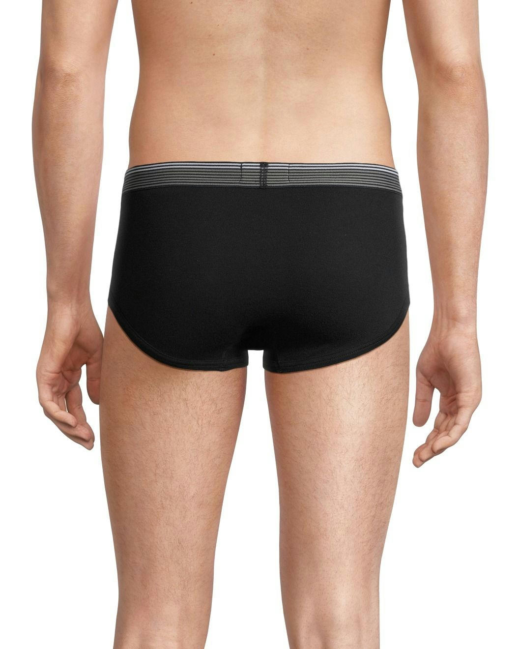 Denver Hayes Men's 3 Pack Cotton Basic Briefs - Black