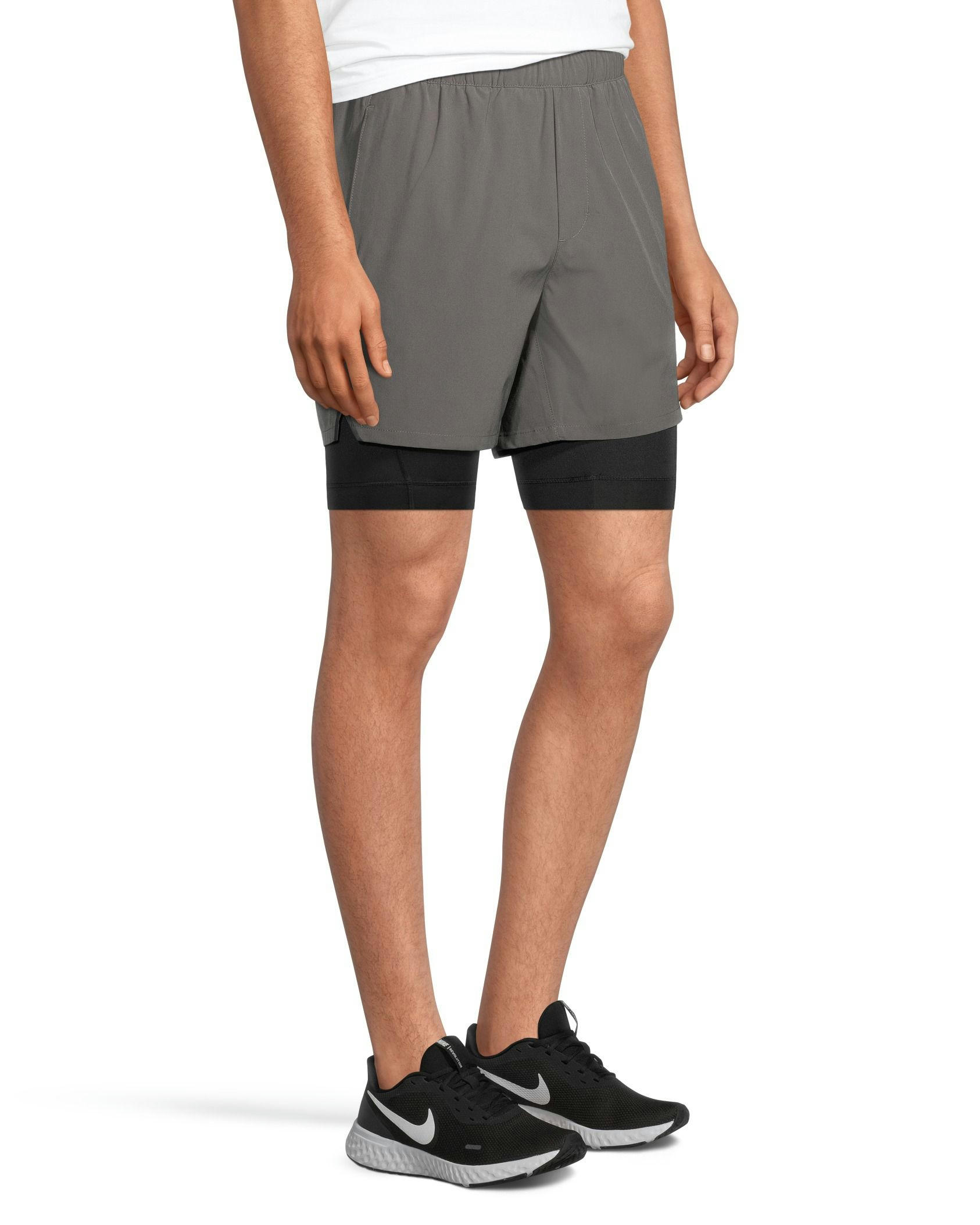 Matrix Men's 2-in-1 Mid Rise Relaxed Fit FreshTech Stretch Woven Shorts