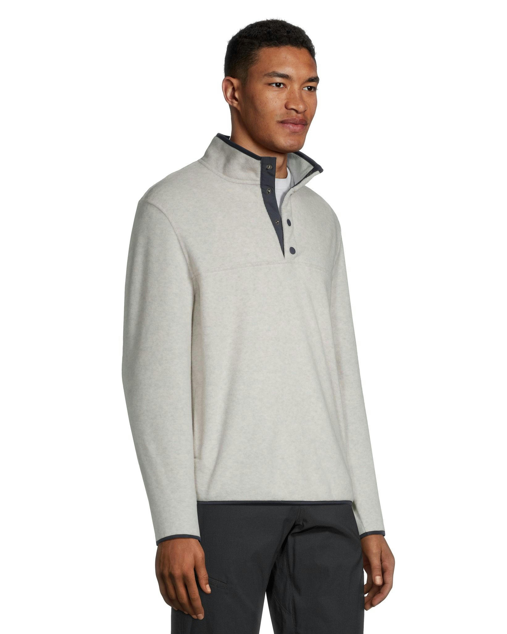 WindRiver Men's Outdoor Fleece Quarter Snap Mockneck