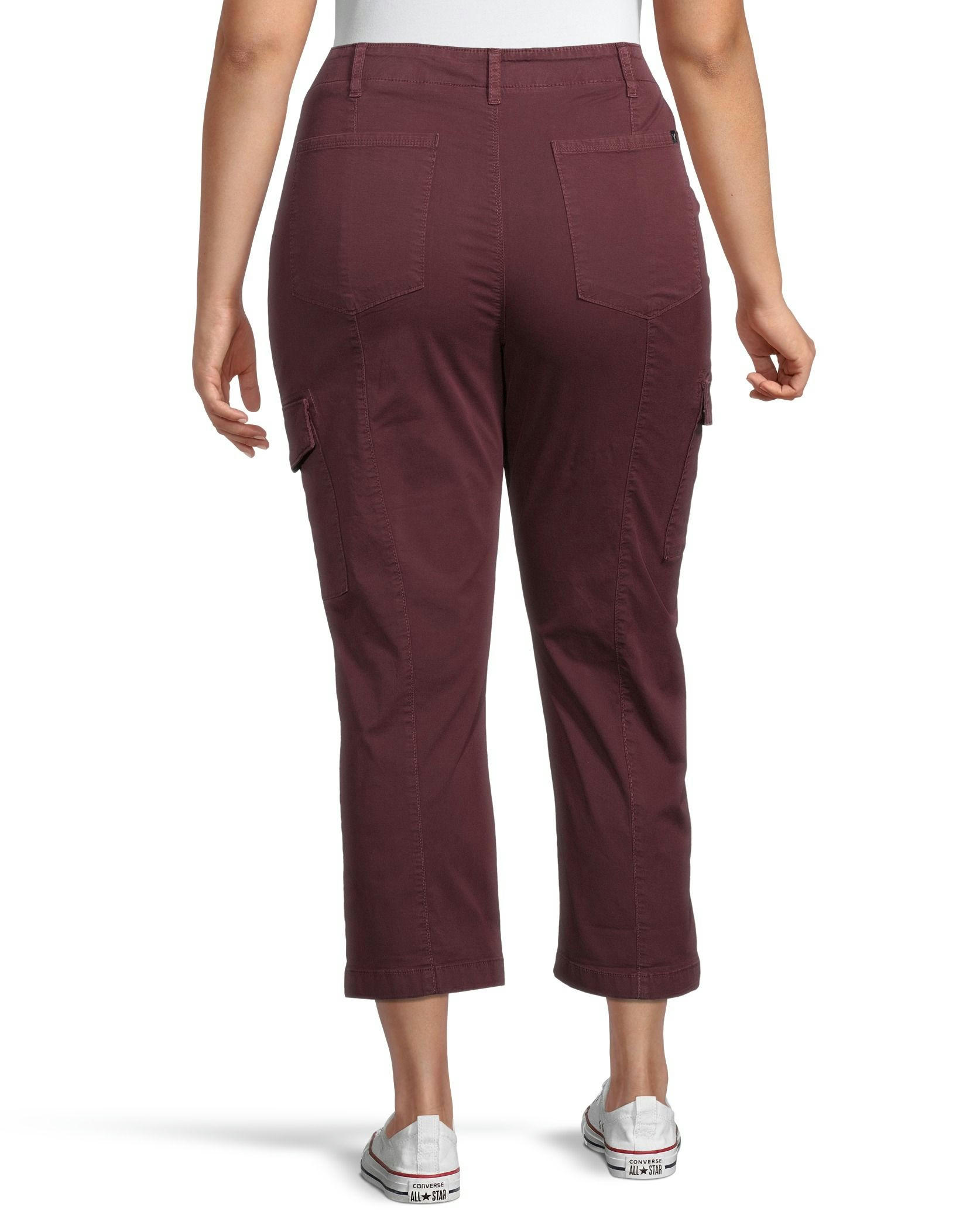 Denver Hayes Women's Garment Wash High Rise Crop Pants