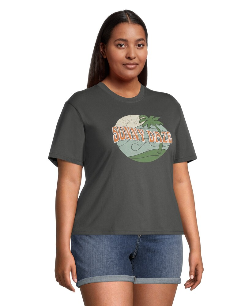 FarWest Women's Graphic Crewneck T Shirt