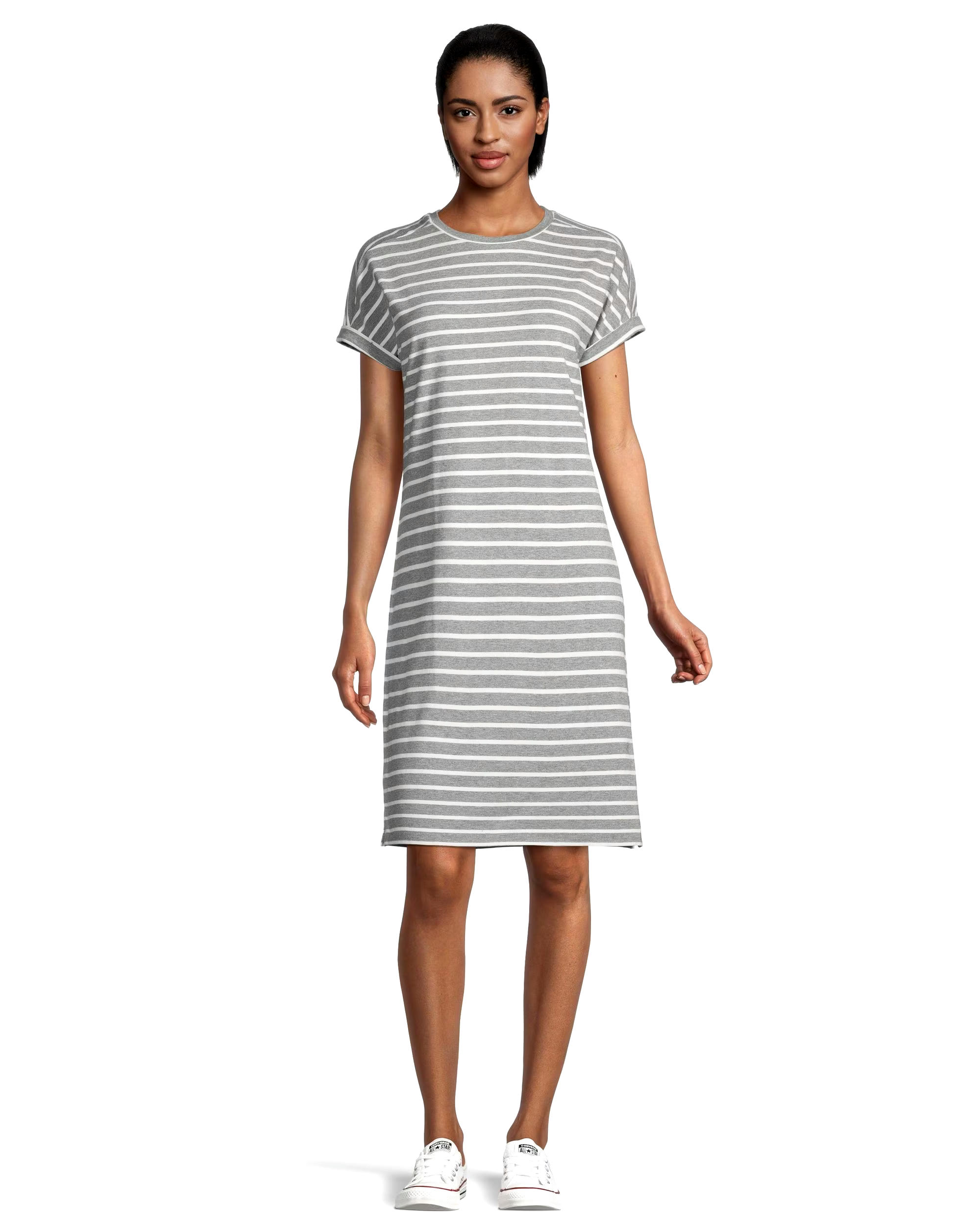 Denver Hayes Women's Semi-Fitted Crewneck T Shirt Dress