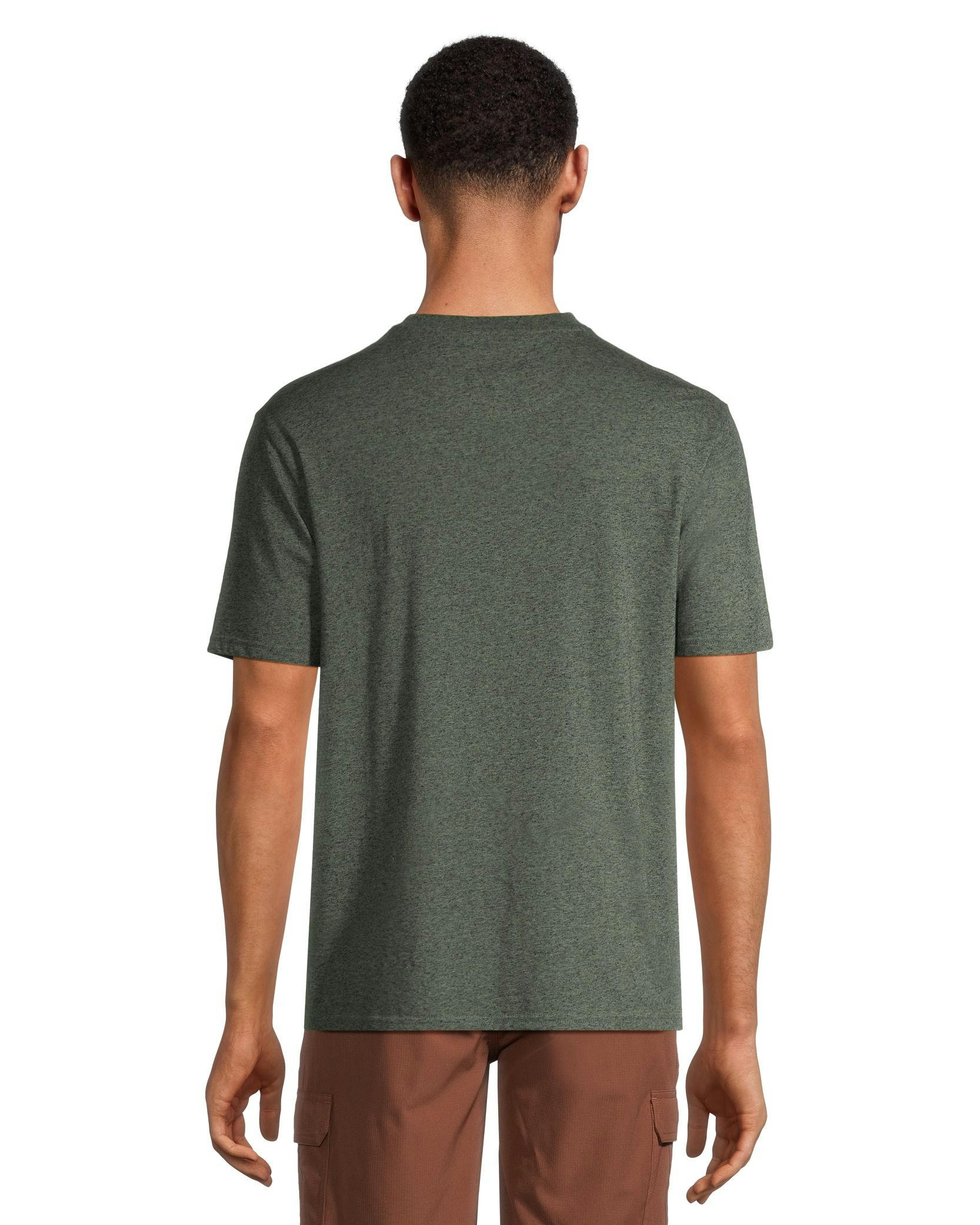 FarWest Men's Snow Yarn Short Sleeve Henley Shirt