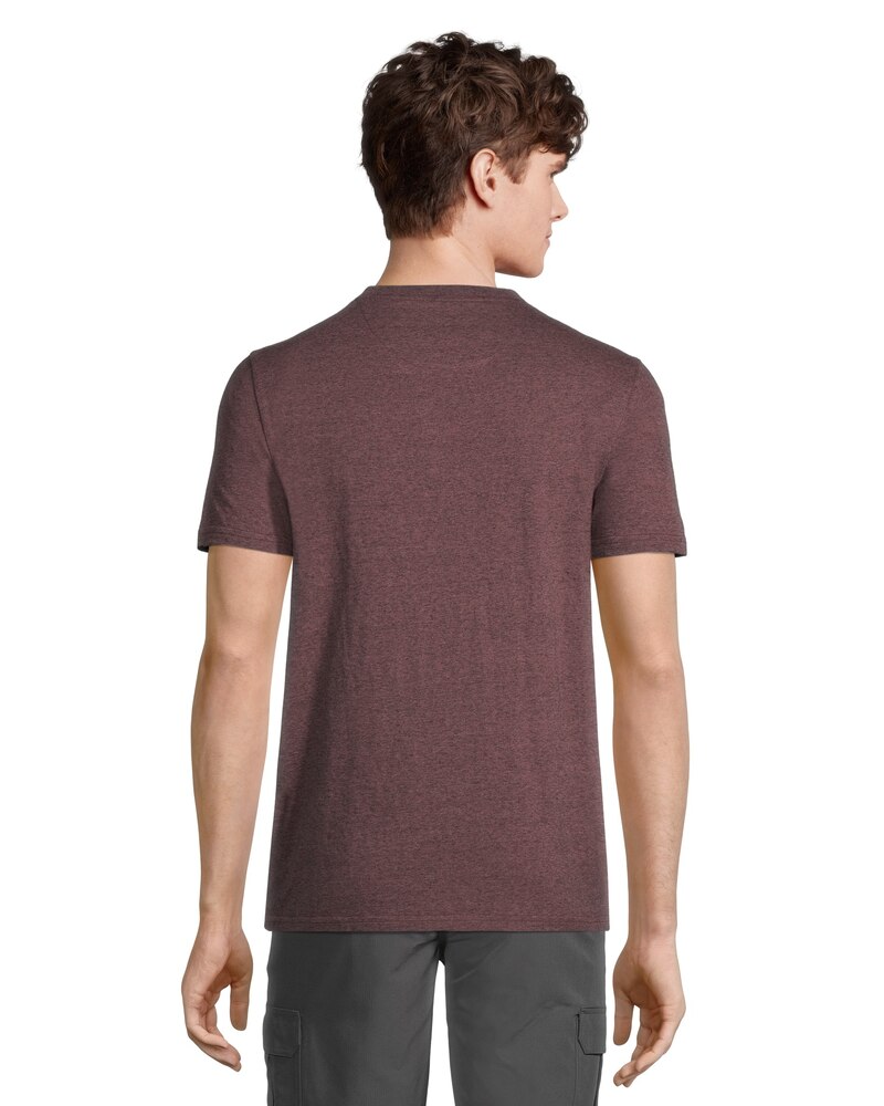 Men's Short Sleeve Modern Fit Snow Yarn Henley Shirt