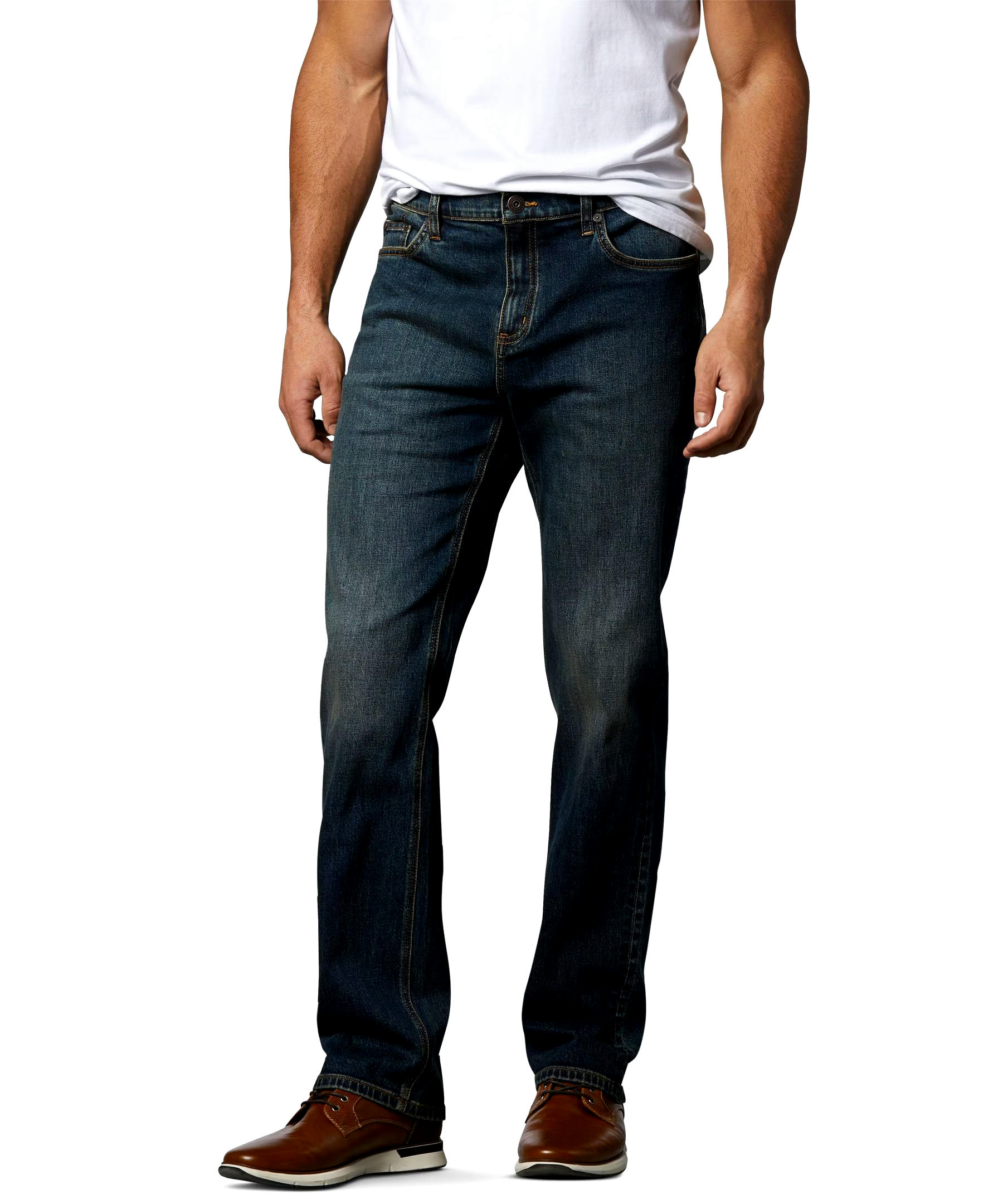 Denver Hayes Men's FLEXTECH Classic Fit Straight Leg Stretch Jeans